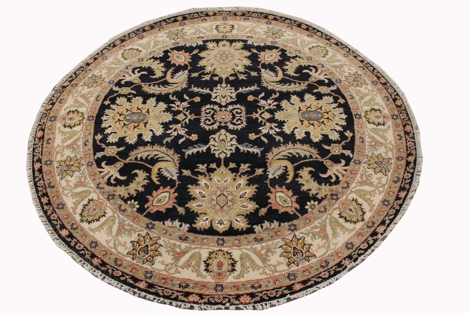 6 ft. - 7 ft. Round & Square Traditional Hand Knotted Wool Area Rug - MR028561