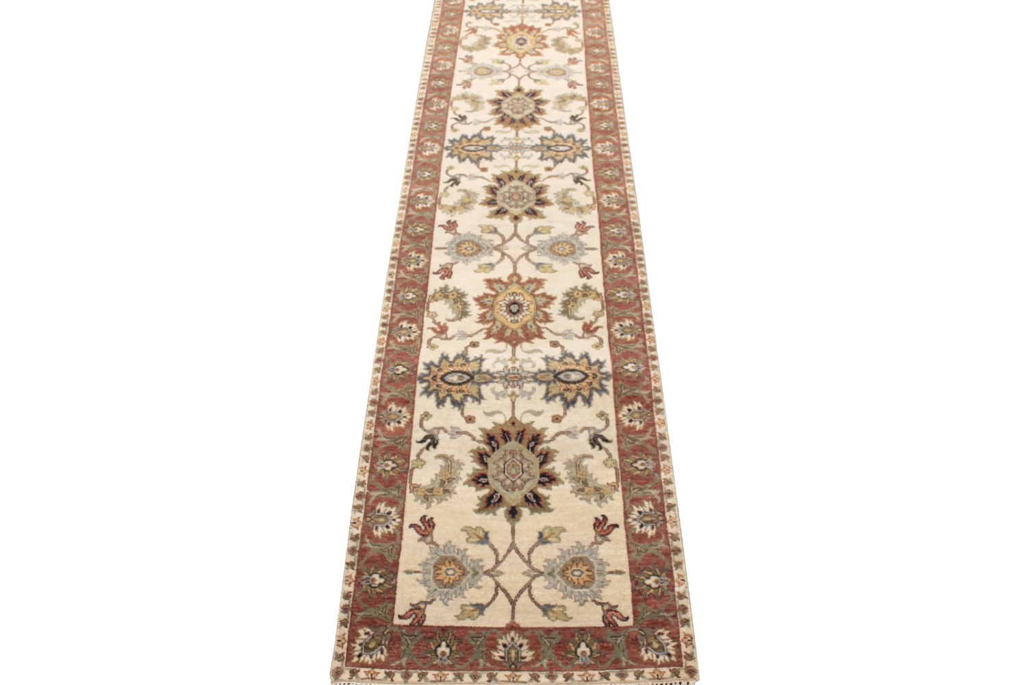 12 ft. Runner Traditional Hand Knotted Wool Area Rug - MR028574