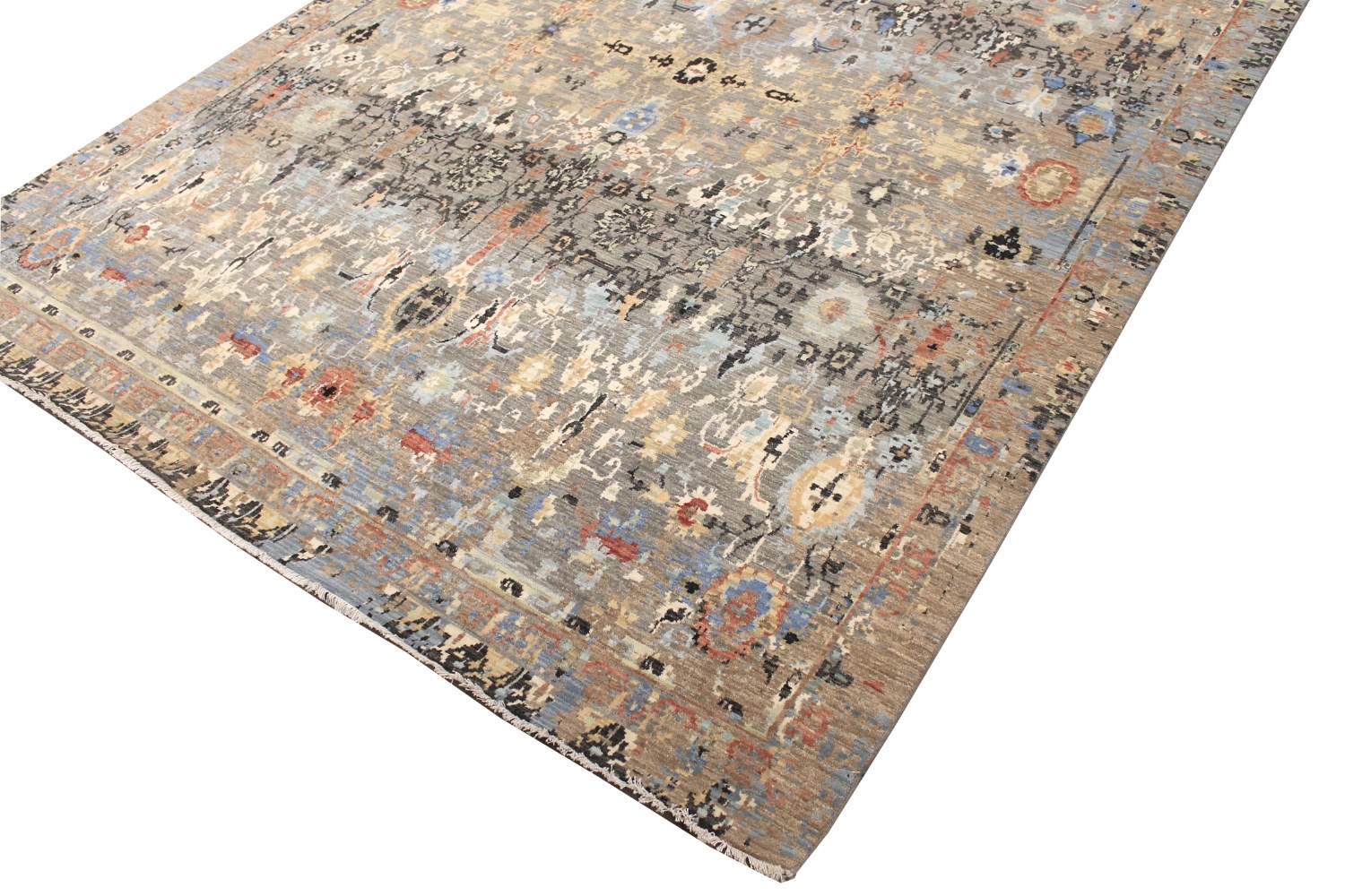 9x12 Transitional Hand Knotted Wool Area Rug - MR028590