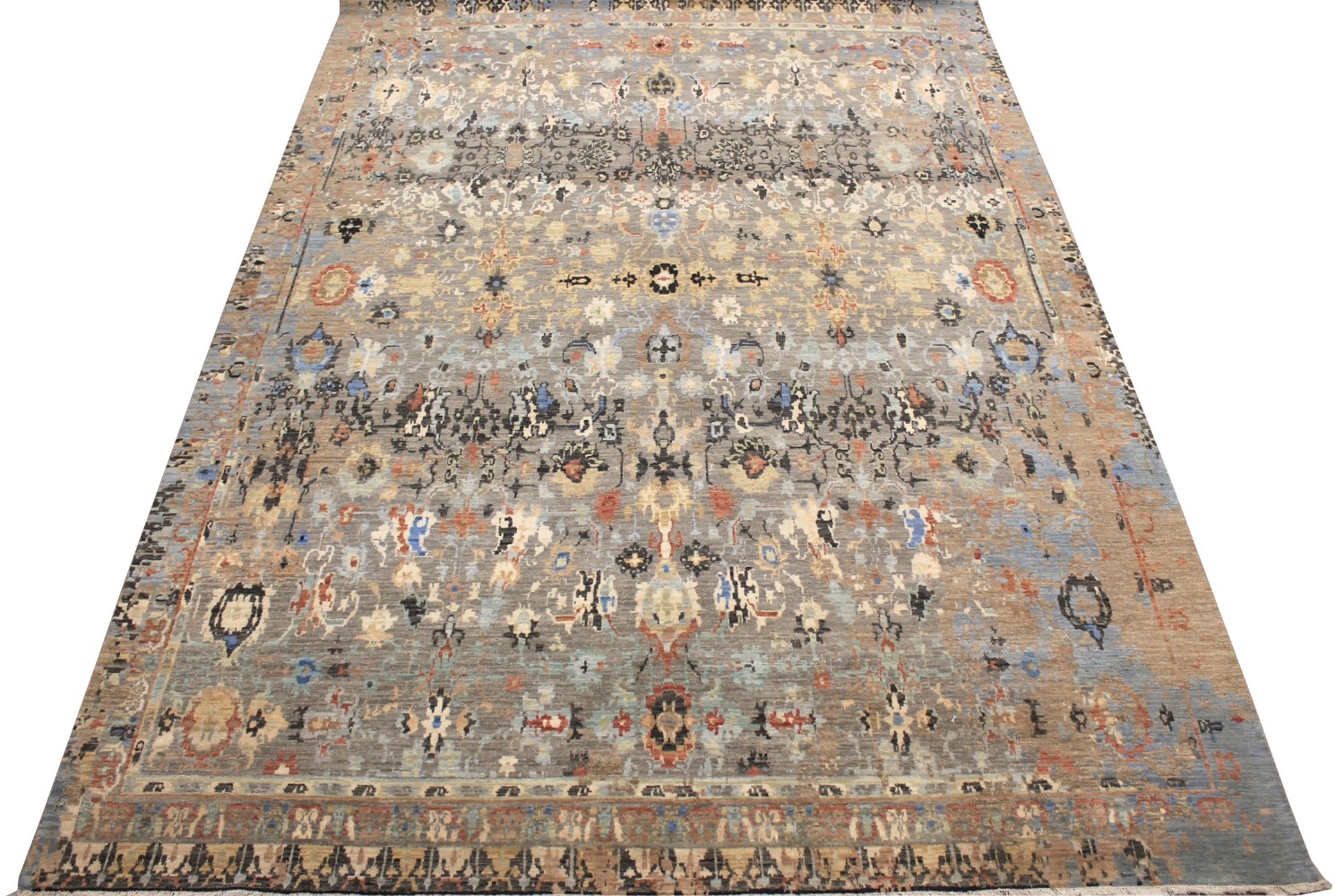 9x12 Transitional Hand Knotted Wool Area Rug - MR028590