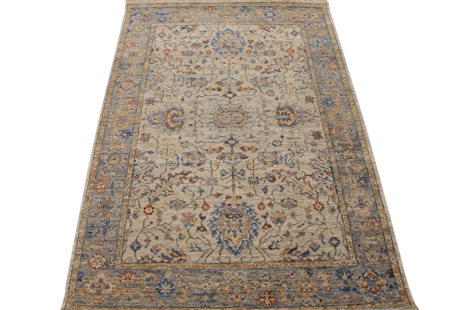 4x6 Traditional Hand Knotted Wool Area Rug - MR028613