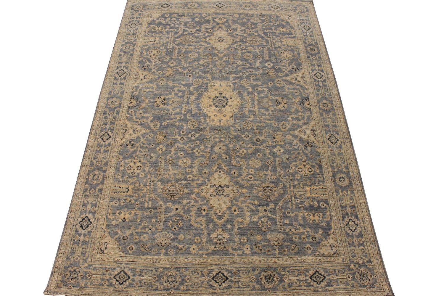 6x9 Traditional Hand Knotted Wool Area Rug - MR028617
