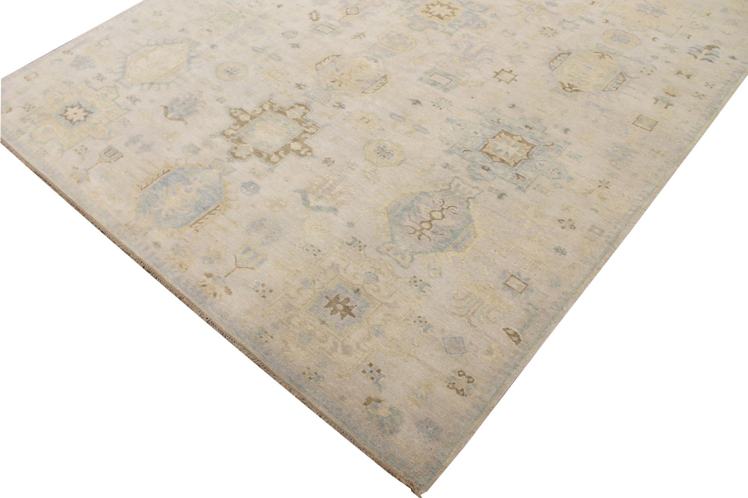 9x12 Oushak Hand Knotted Wool Area Rug - MR028665
