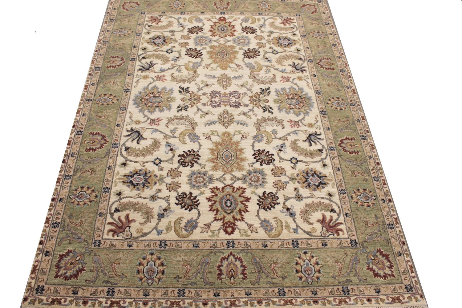 5x7/8 Traditional Hand Knotted Wool Area Rug - MR028694