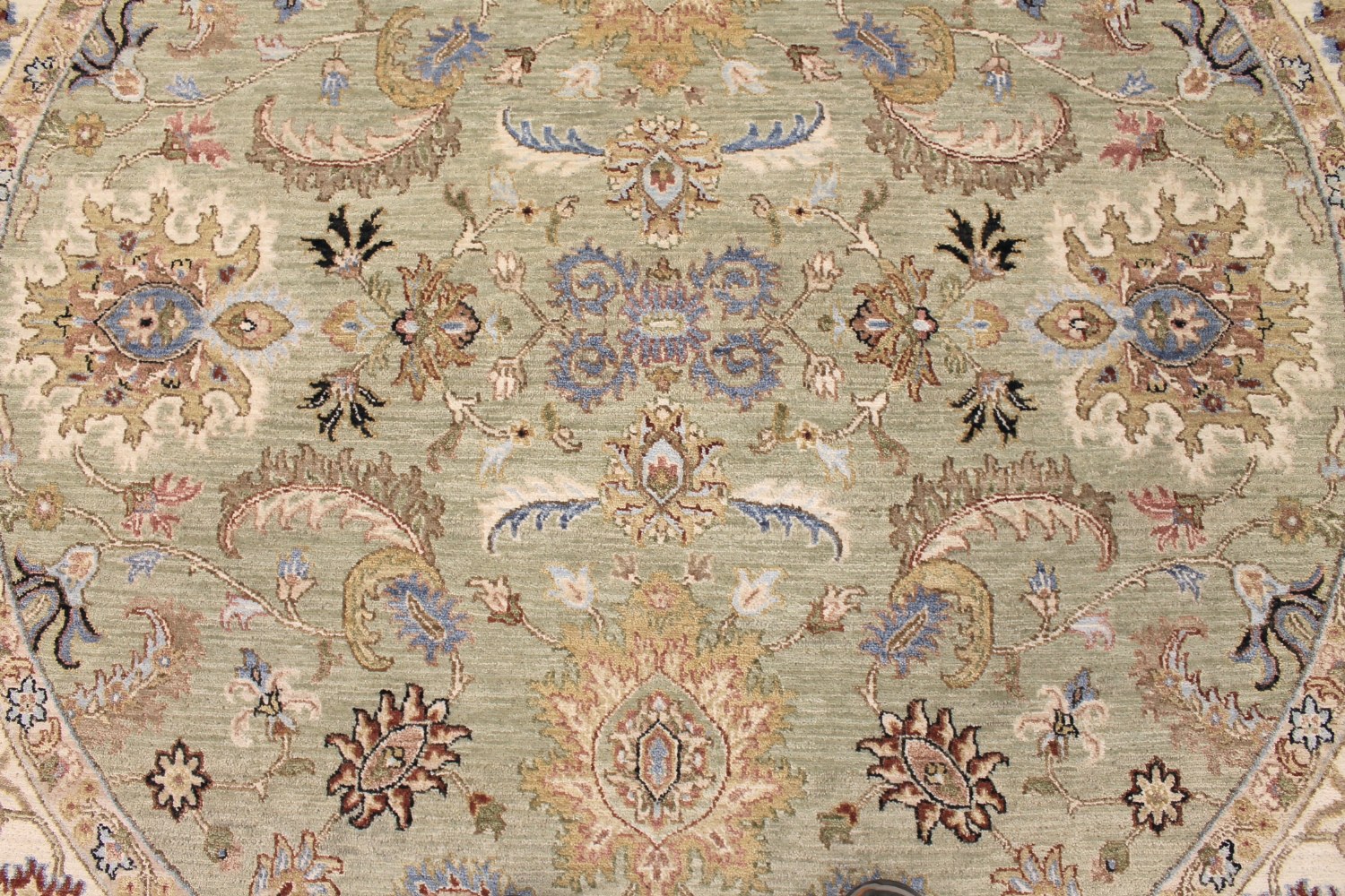8 ft. Round & Square Traditional Hand Knotted Wool Area Rug - MR028696