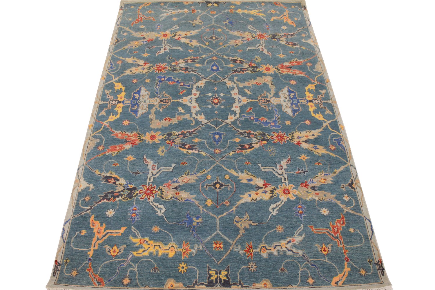 6x9 Traditional Hand Knotted Wool Area Rug - MR028717