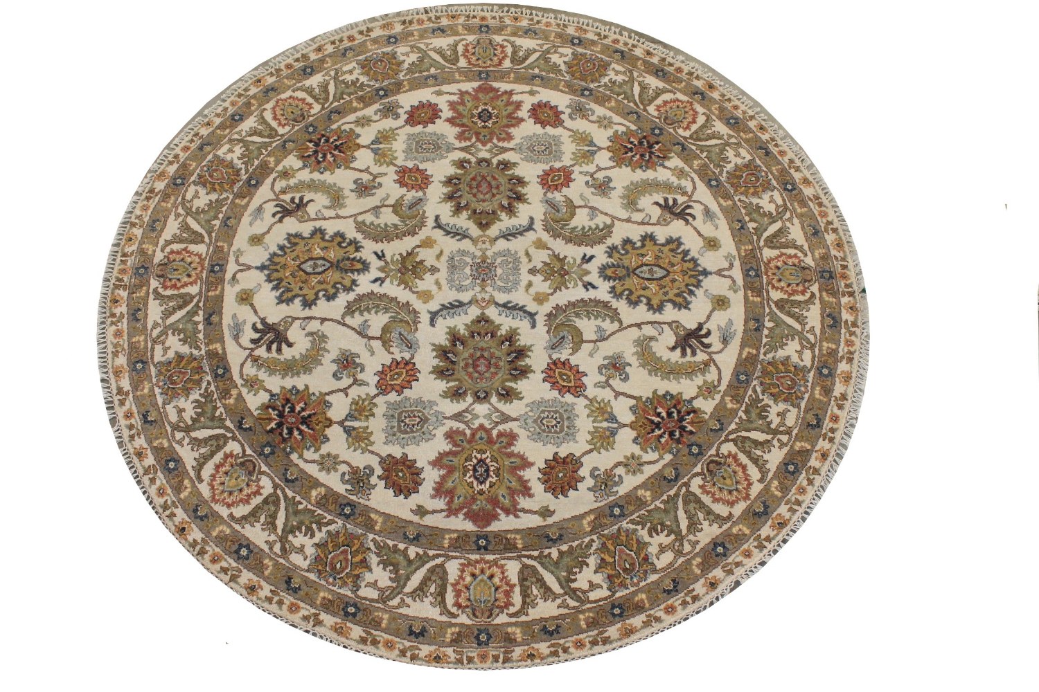 6 ft. - 7 ft. Round & Square Traditional Hand Knotted Wool Area Rug - MR028718