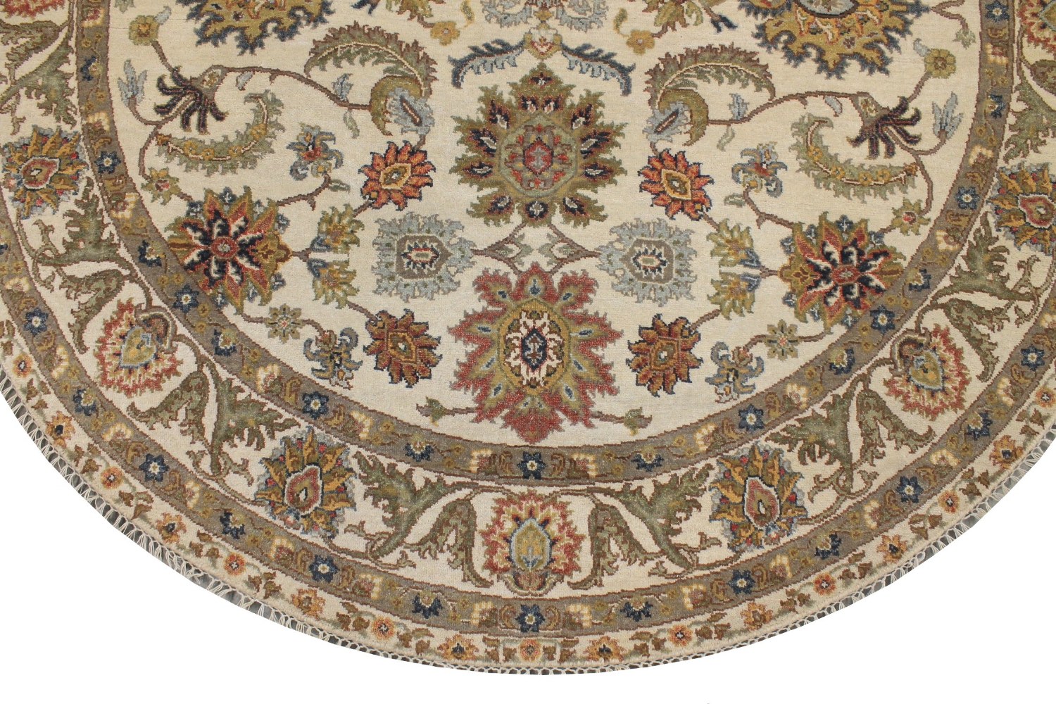 6 ft. - 7 ft. Round & Square Traditional Hand Knotted Wool Area Rug - MR028718