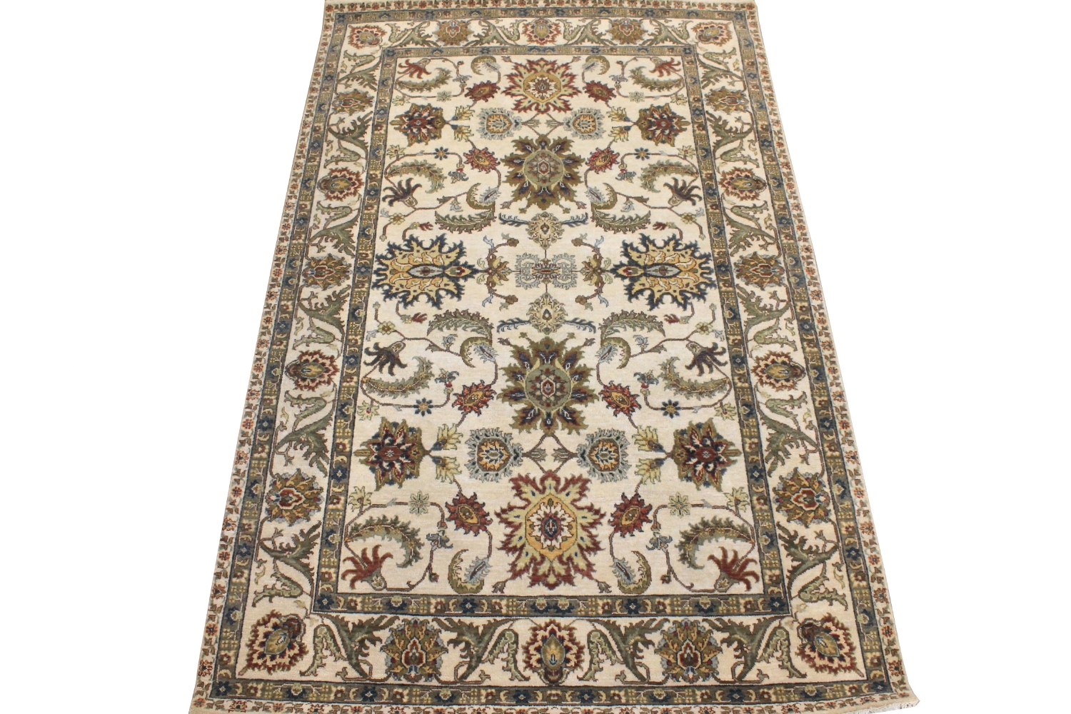 5x7/8 Traditional Hand Knotted Wool Area Rug - MR028723