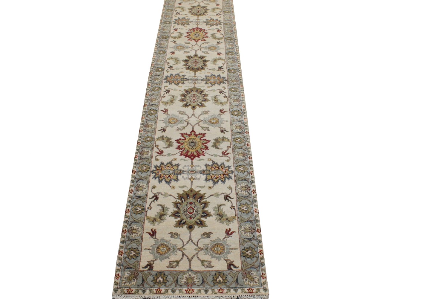 12 ft. Runner Traditional Hand Knotted Wool Area Rug - MR028733