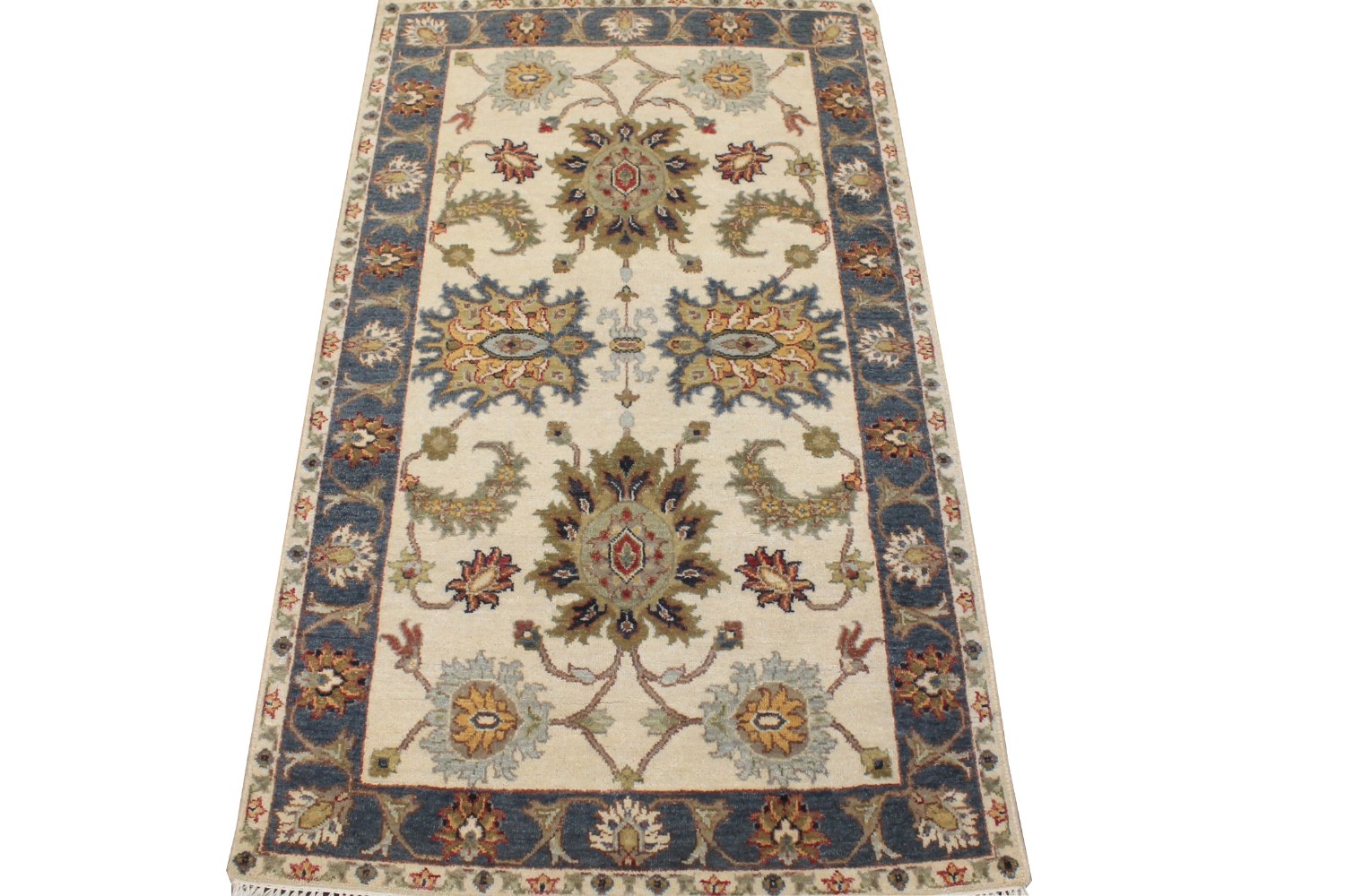 3x5 Traditional Hand Knotted Wool Area Rug - MR028743