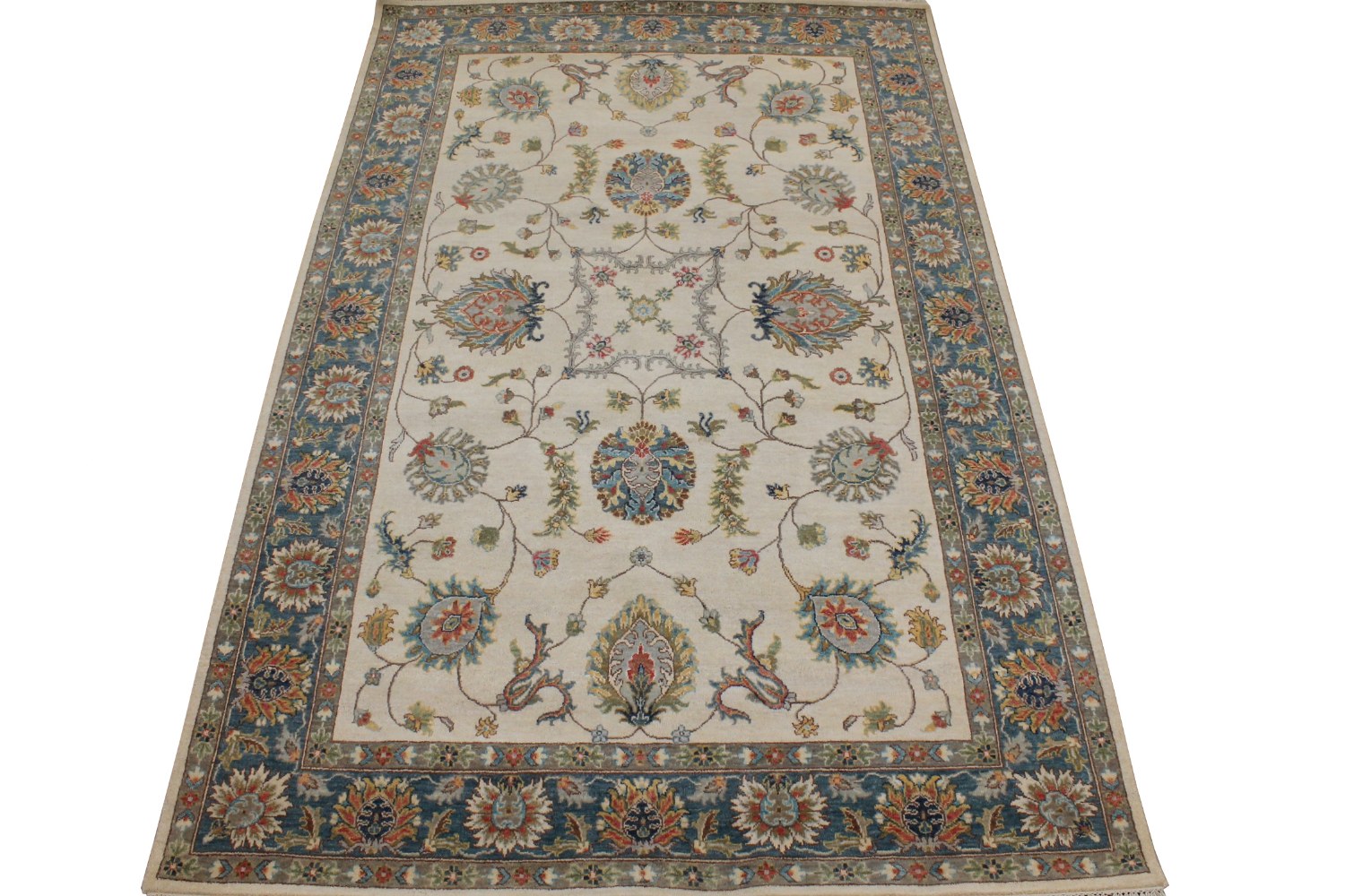 6x9 Traditional Hand Knotted Wool Area Rug - MR028751