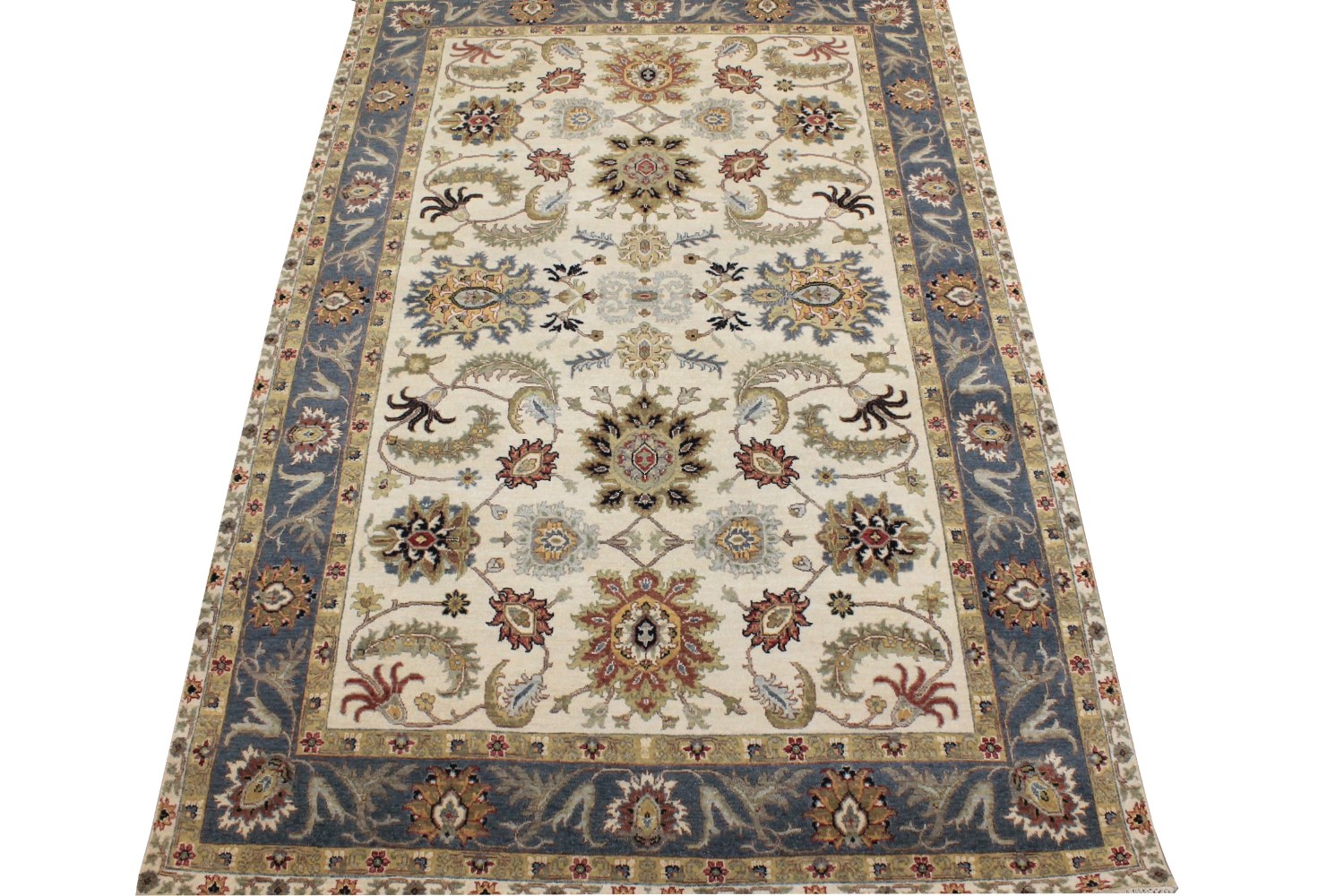 6x9 Traditional Hand Knotted Wool Area Rug - MR028756