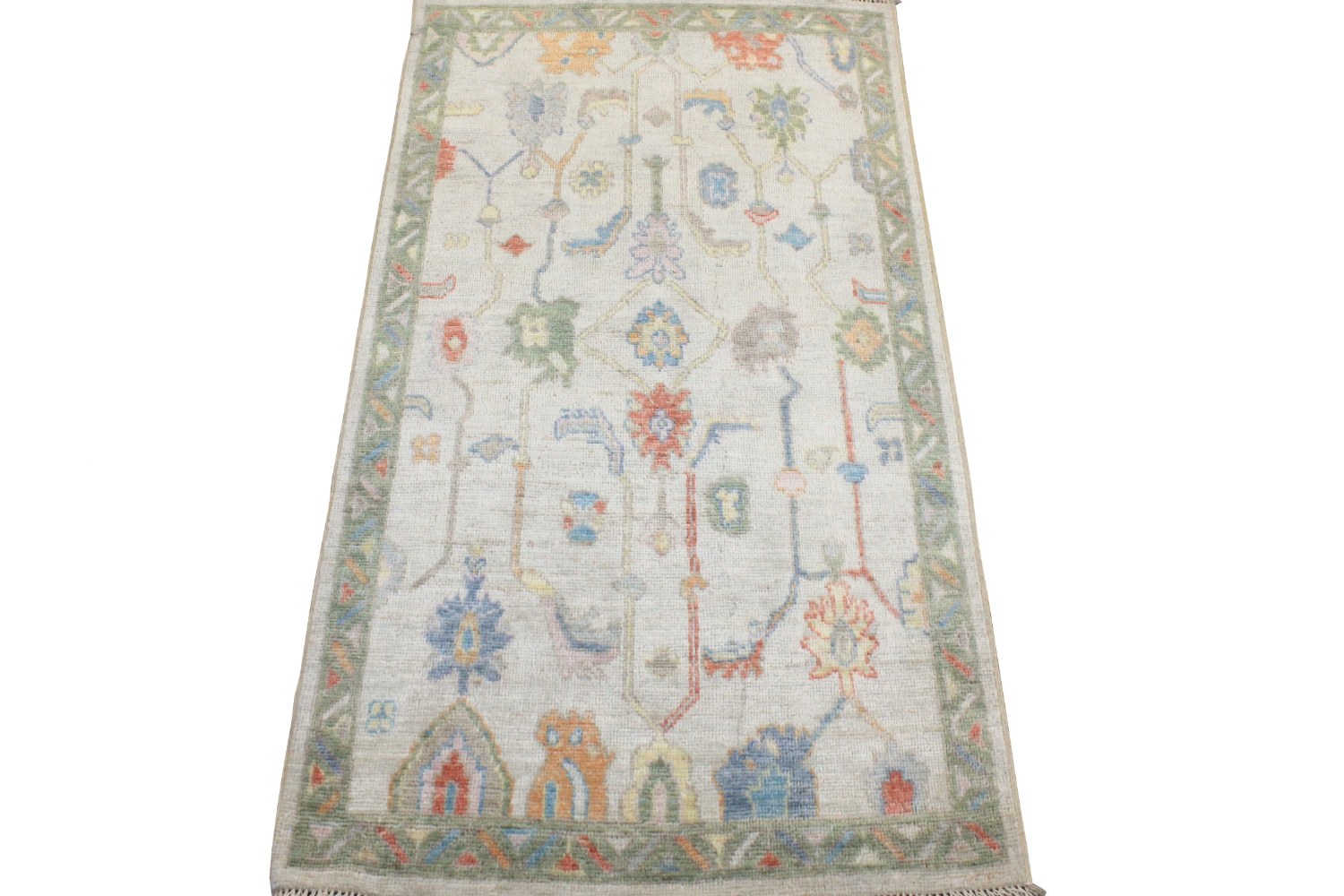 3x5 Oushak Hand Knotted Wool Area Rug - MR028774