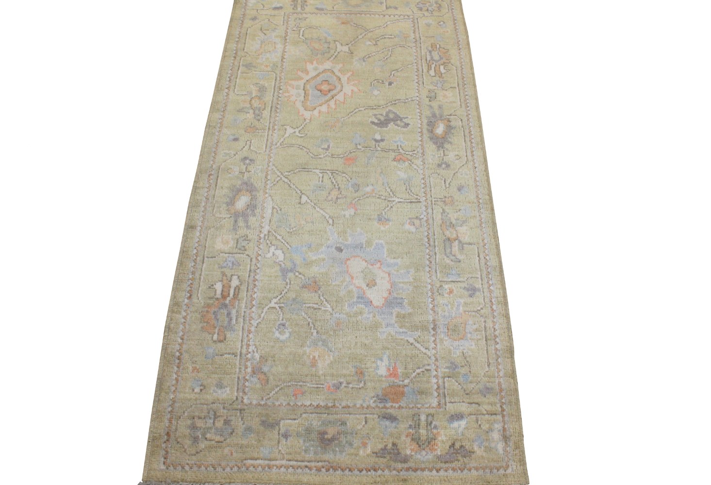 6 ft. Runner Oushak Hand Knotted Wool Area Rug - MR028775