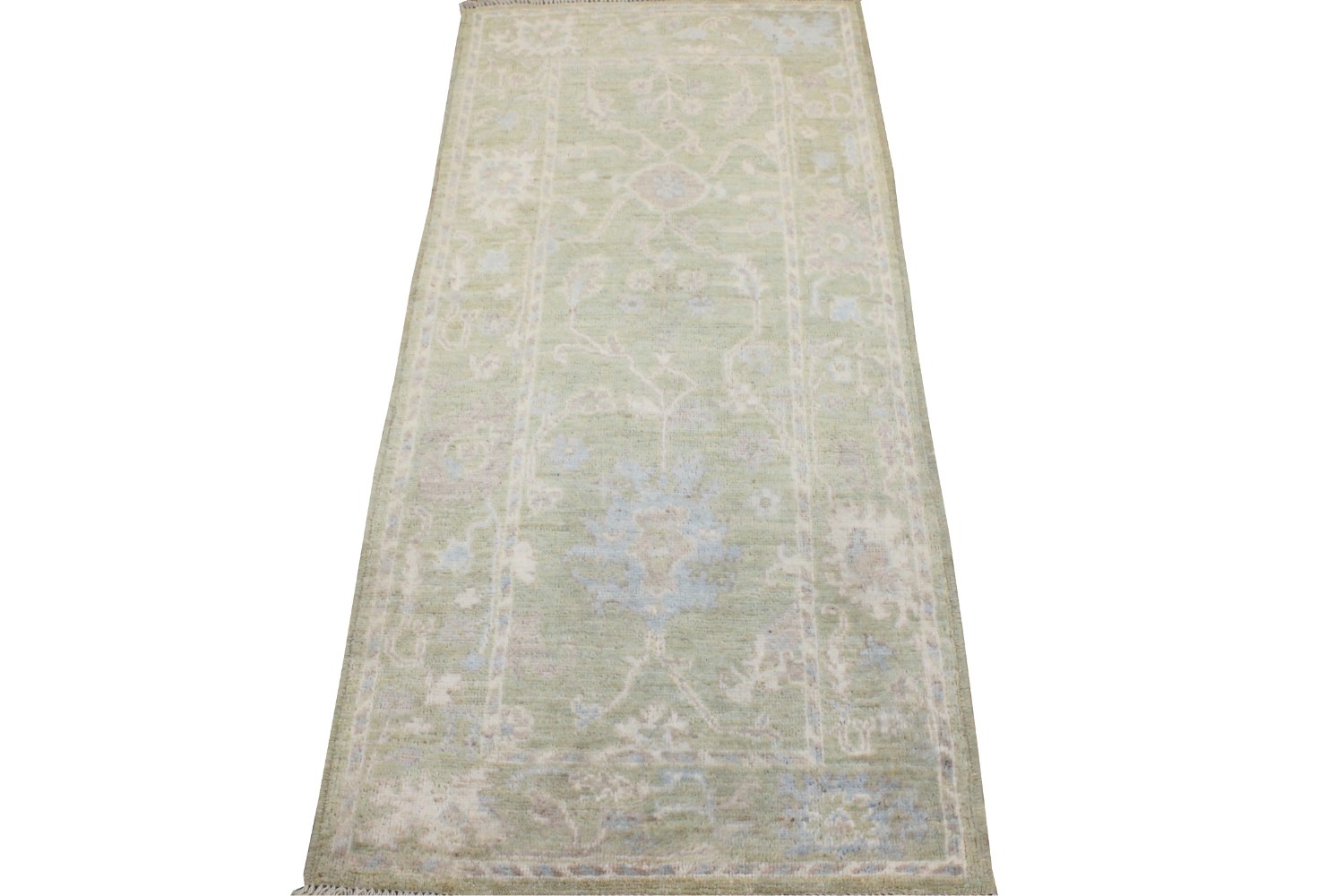 6 ft. Runner Oushak Hand Knotted Wool Area Rug - MR028777