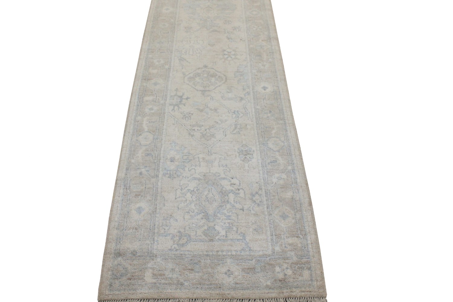 10 ft. Runner Oushak Hand Knotted Wool Area Rug - MR028778