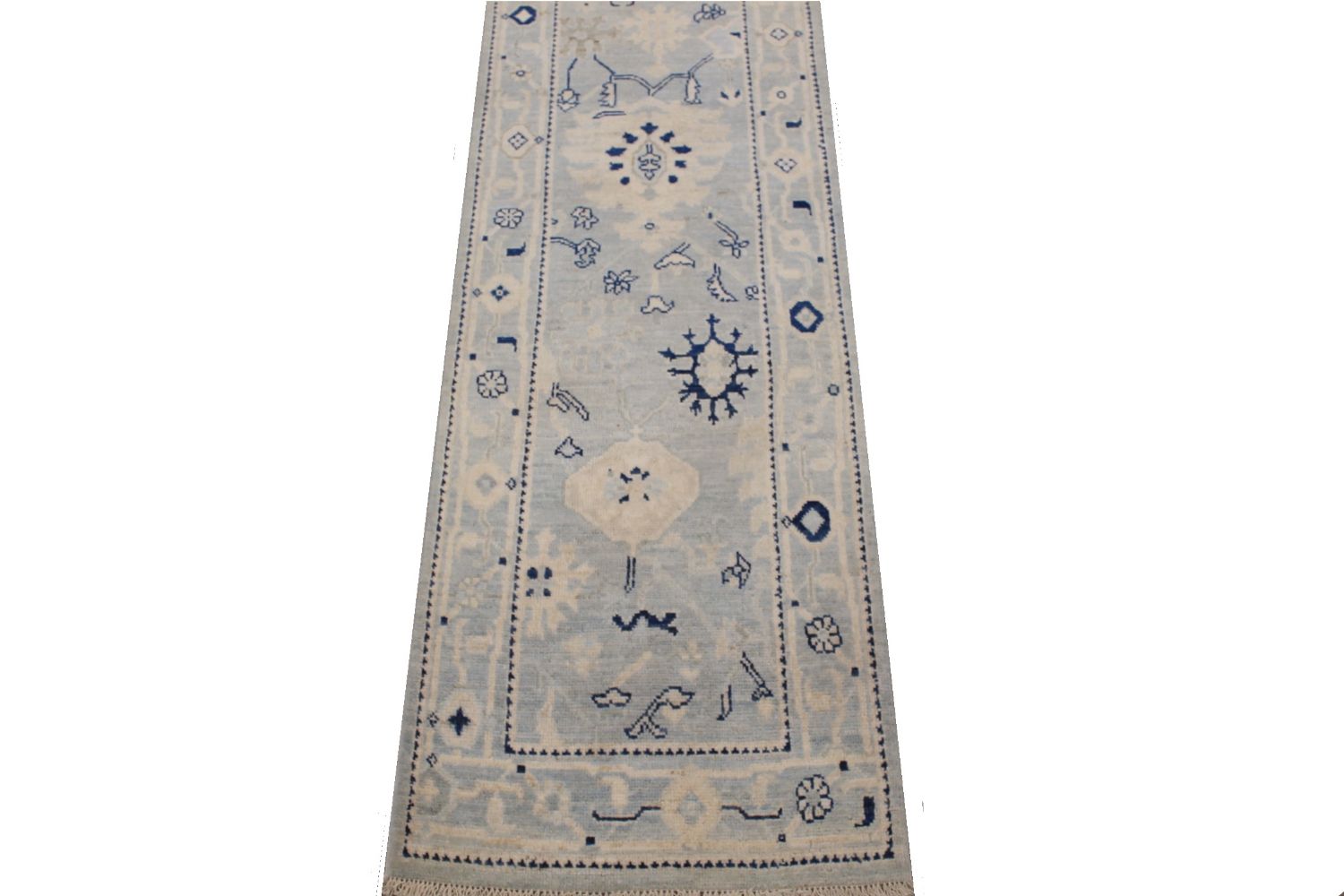 8 ft. Runner  Hand Knotted Wool Area Rug - MR028787