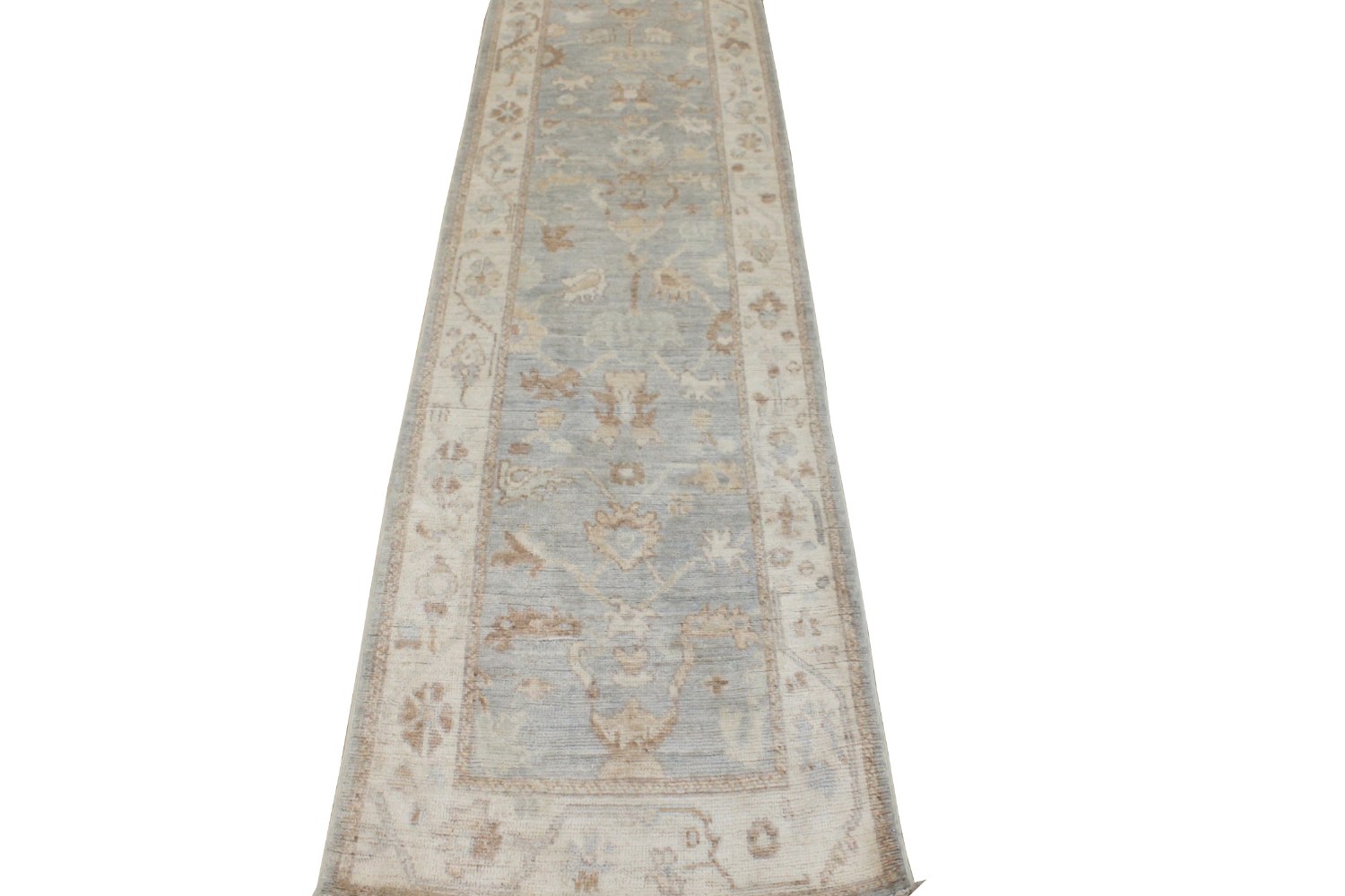 12 ft. Runner Oushak Hand Knotted Wool Area Rug - MR028801