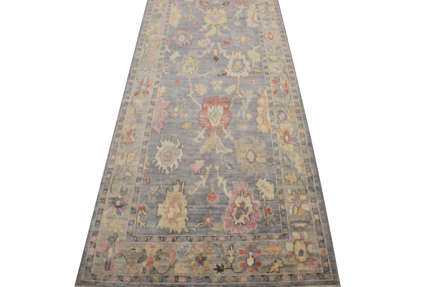 Wide Runner Oushak Hand Knotted Wool Area Rug - MR028815