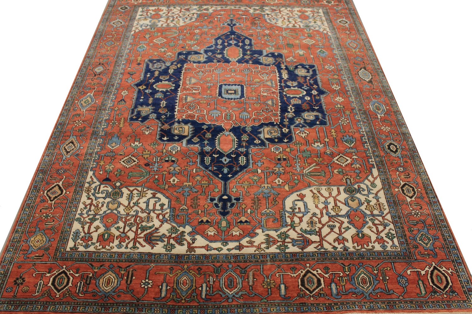 9x12 Heriz/Serapi Hand Knotted Wool Area Rug - MR028892