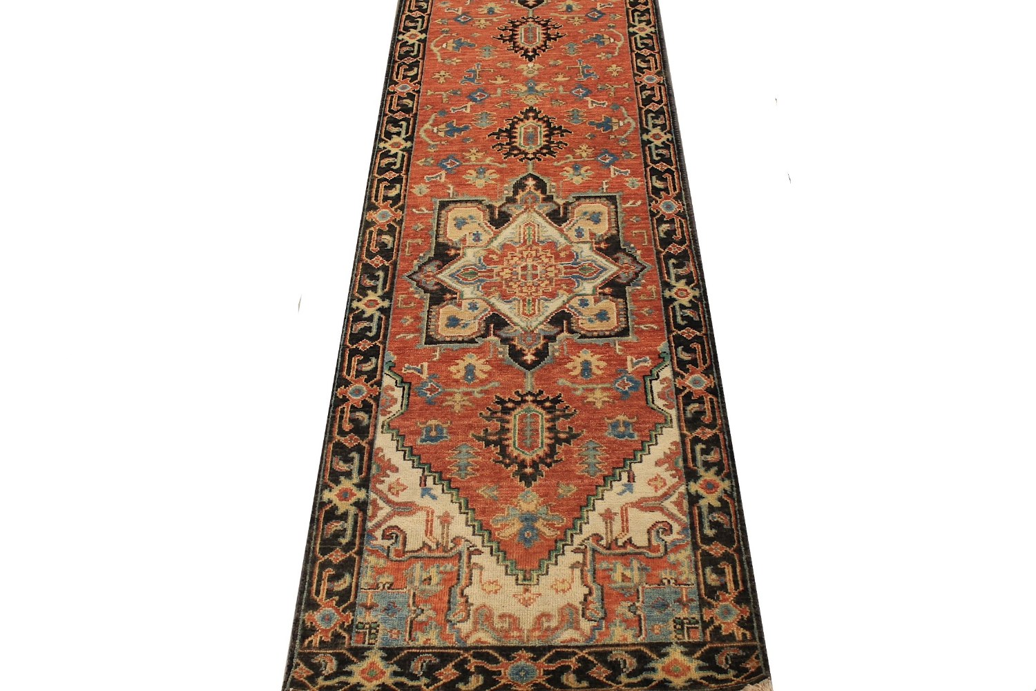 10 ft. Runner Heriz/Serapi Hand Knotted Wool Area Rug - MR028897