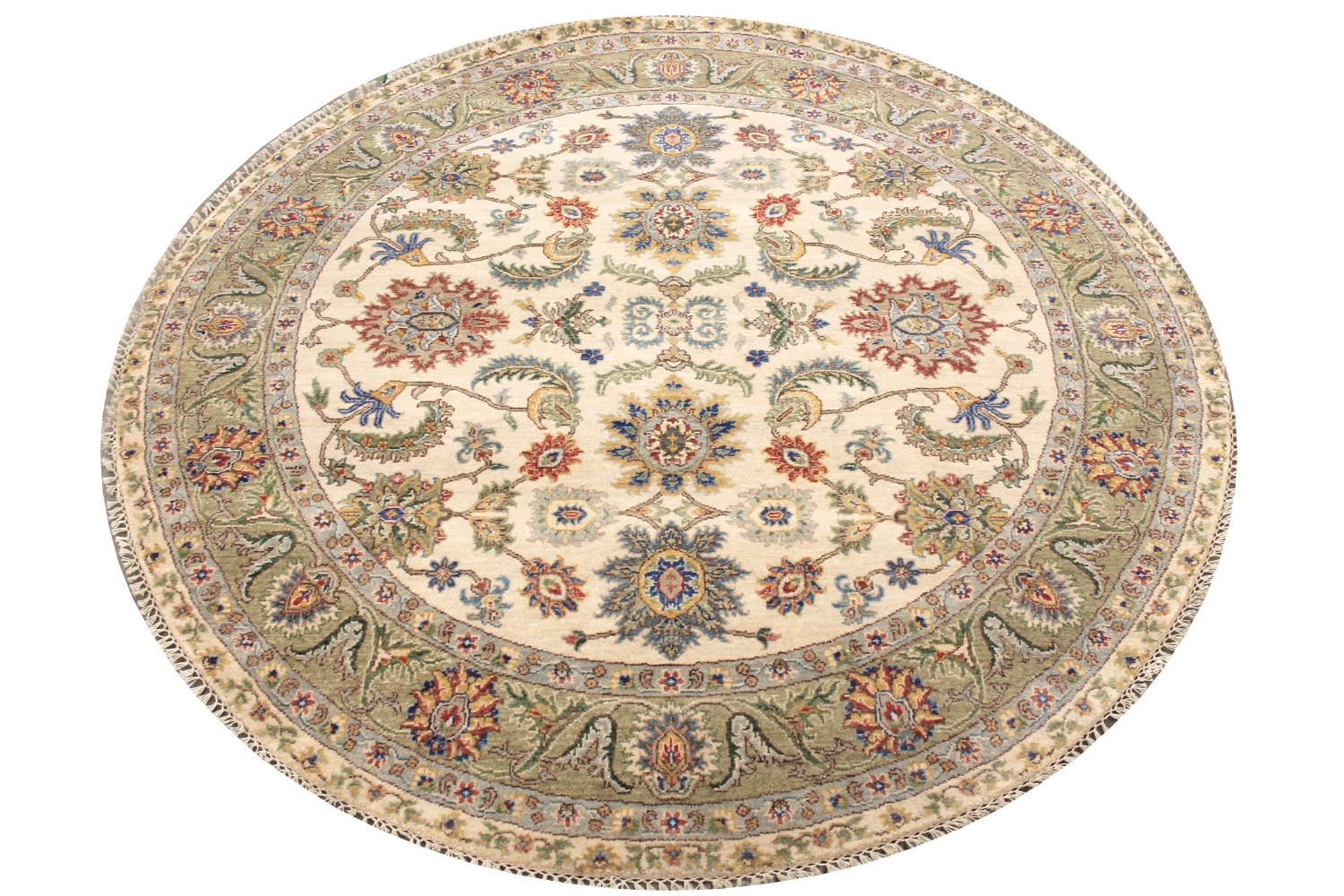 6 ft. - 7 ft. Round & Square Traditional Hand Knotted Wool Area Rug - MR028976