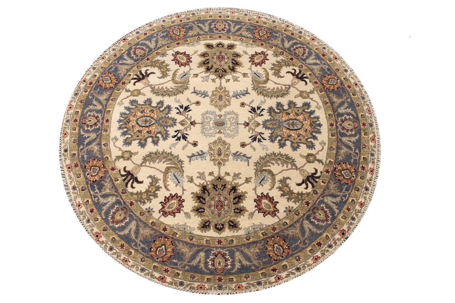 6 ft. - 7 ft. Round & Square Traditional Hand Knotted Wool Area Rug - MR028982