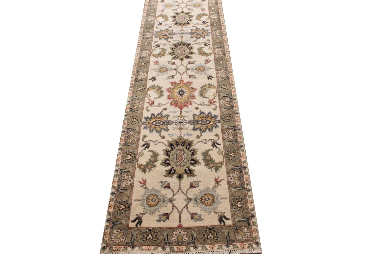 12 ft. Runner Traditional Hand Knotted Wool Area Rug - MR028987