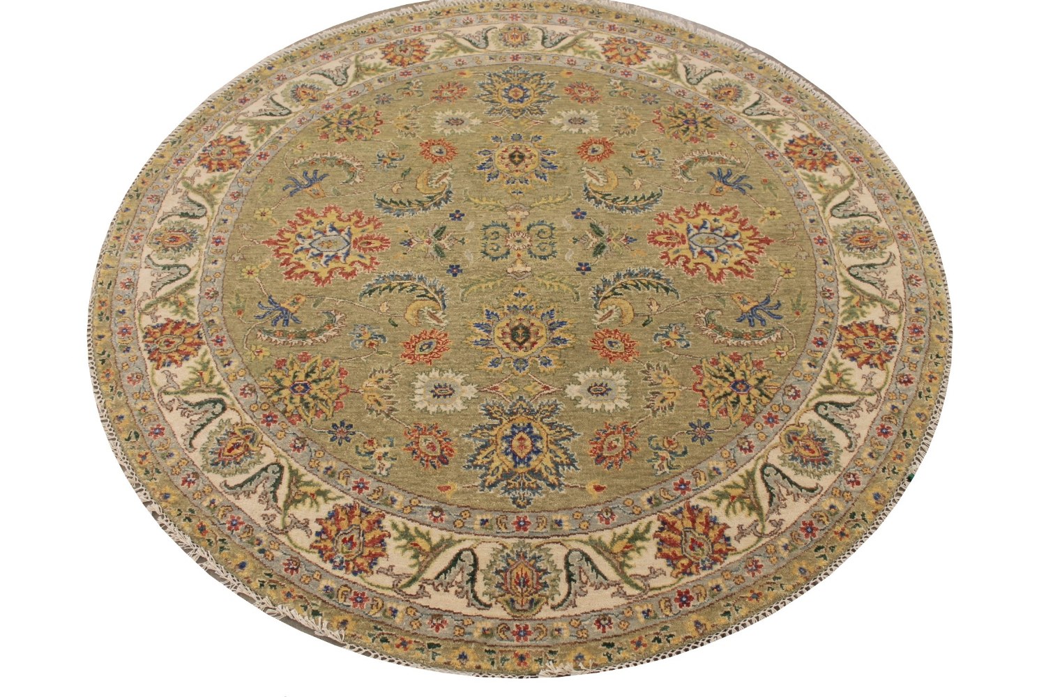 6 ft. - 7 ft. Round & Square Traditional Hand Knotted Wool Area Rug - MR029089