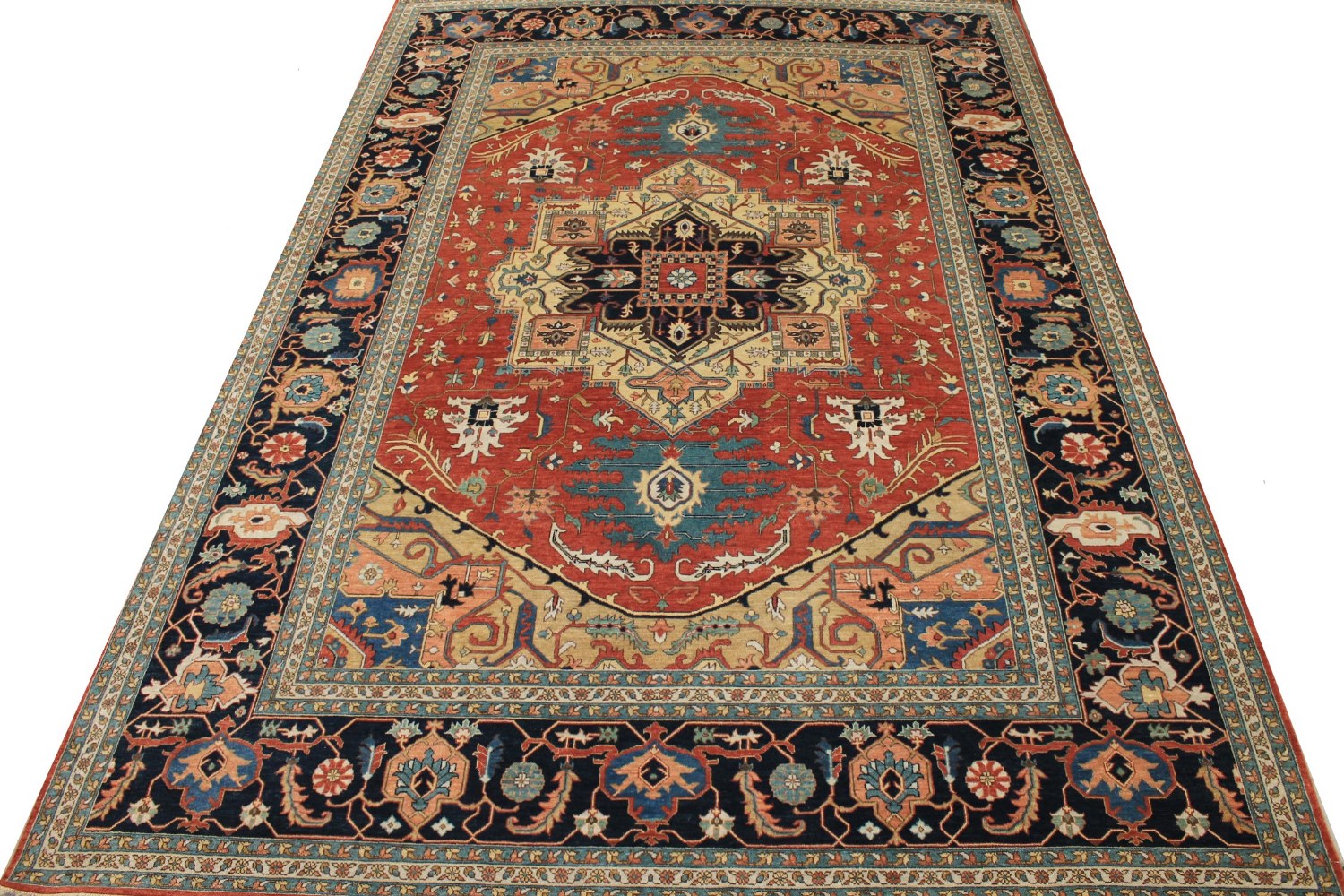10x14 Heriz/Serapi Hand Knotted Wool Area Rug - MR029115