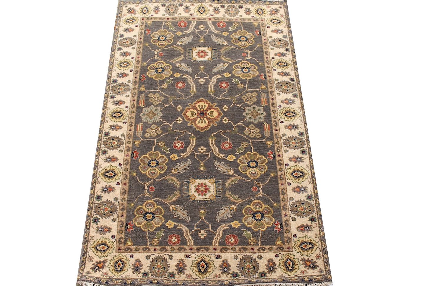 3x5 Traditional Hand Knotted Wool Area Rug - MR029324