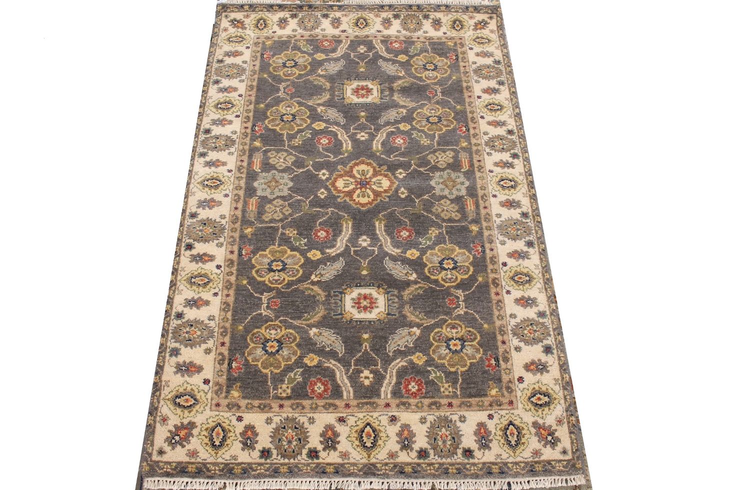 3x5 Traditional Hand Knotted Wool Area Rug - MR029324