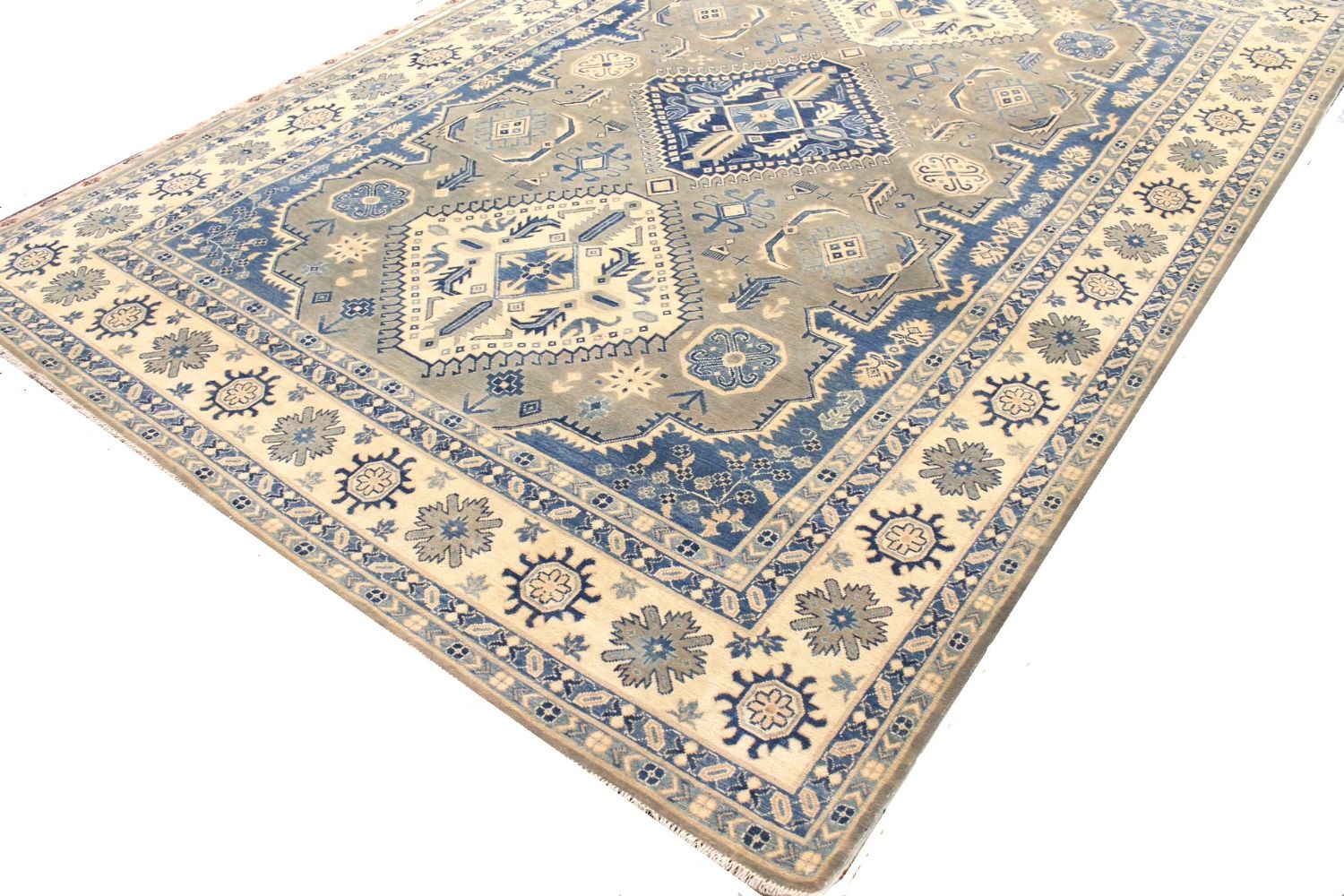 9x12 Kazak Hand Knotted Wool Area Rug - MR029514