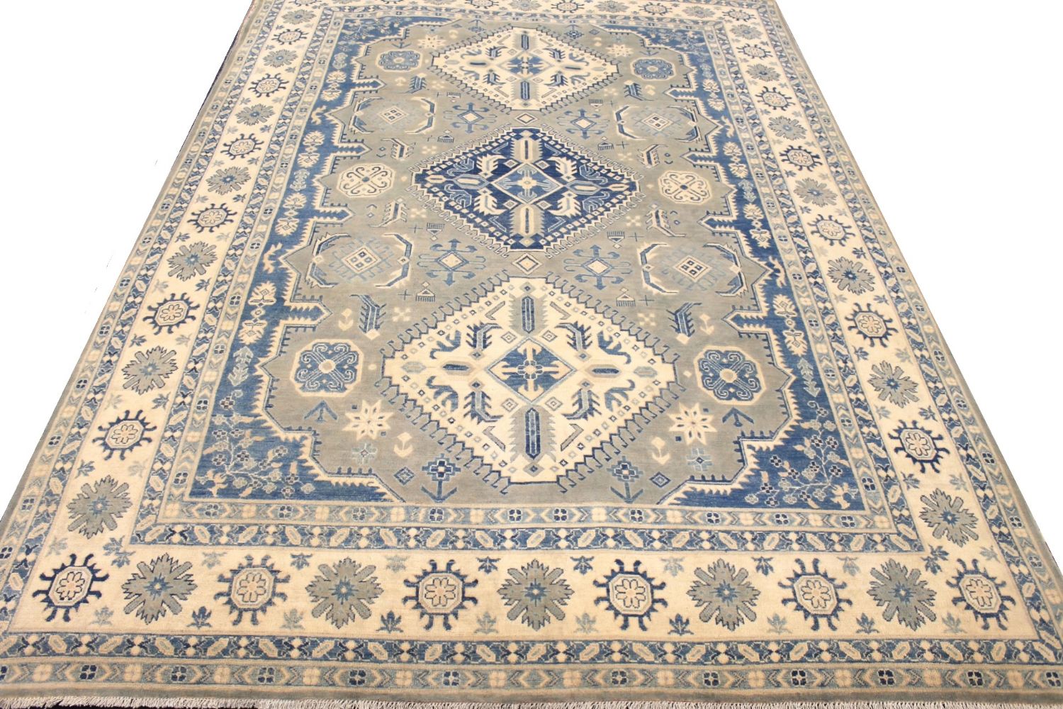 9x12 Kazak Hand Knotted Wool Area Rug - MR029514