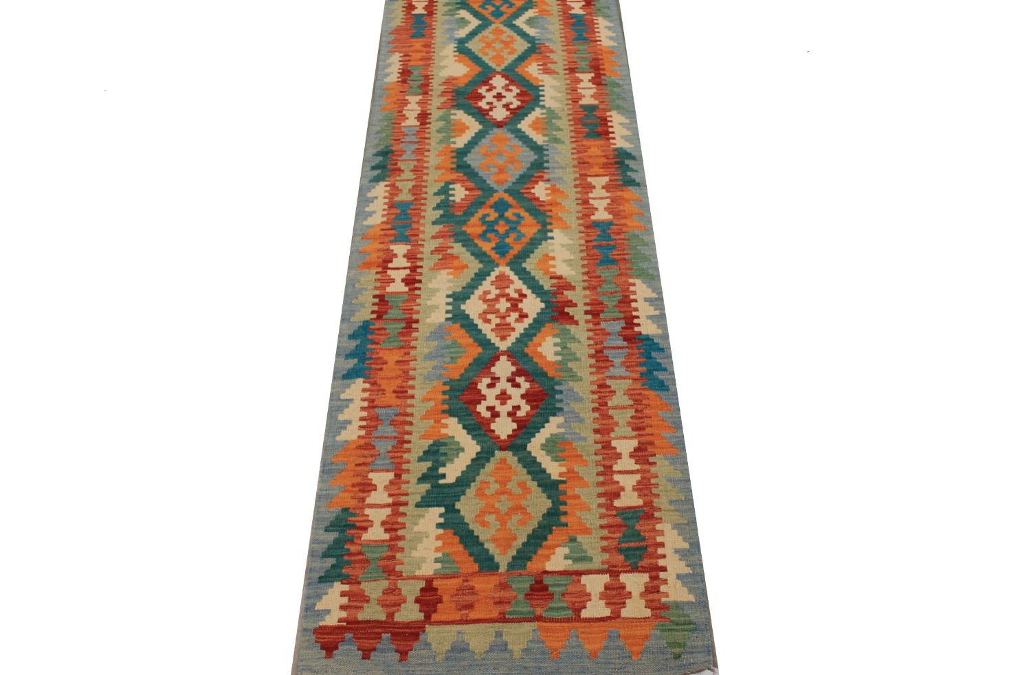 10 ft. Runner Flat Weave Hand Knotted Wool Area Rug - MR029518