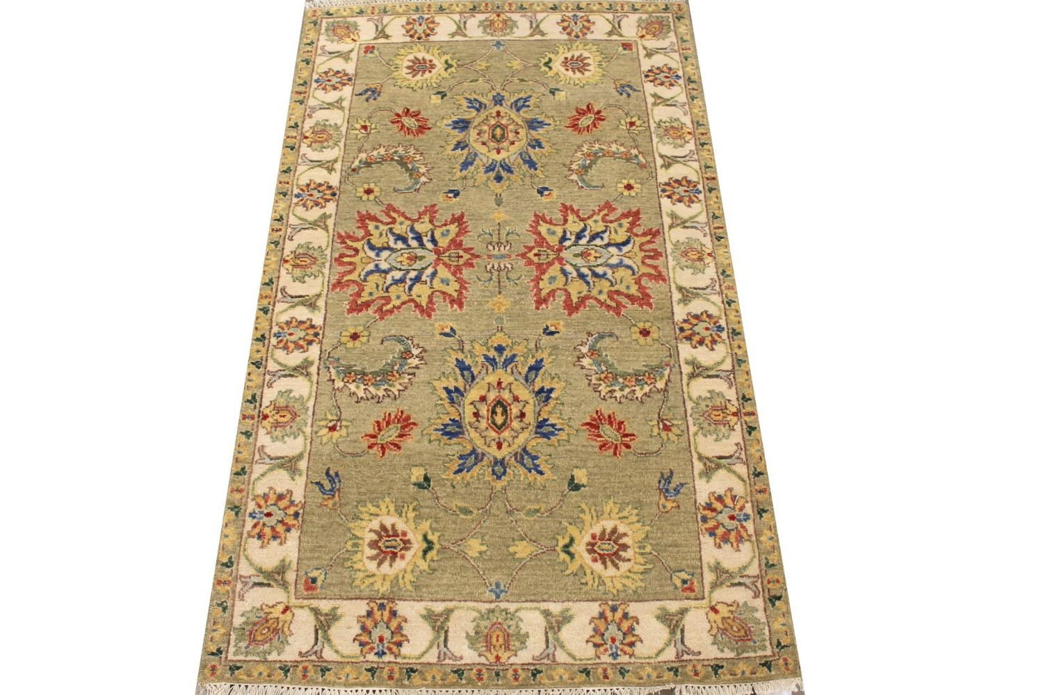 3x5 Traditional Hand Knotted Wool Area Rug - MR029587