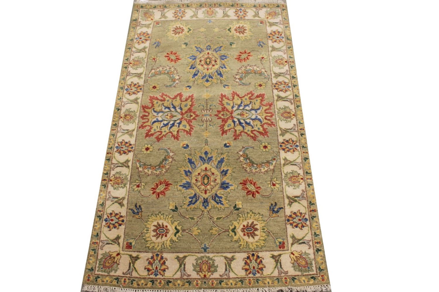 3x5 Traditional Hand Knotted Wool Area Rug - MR029587