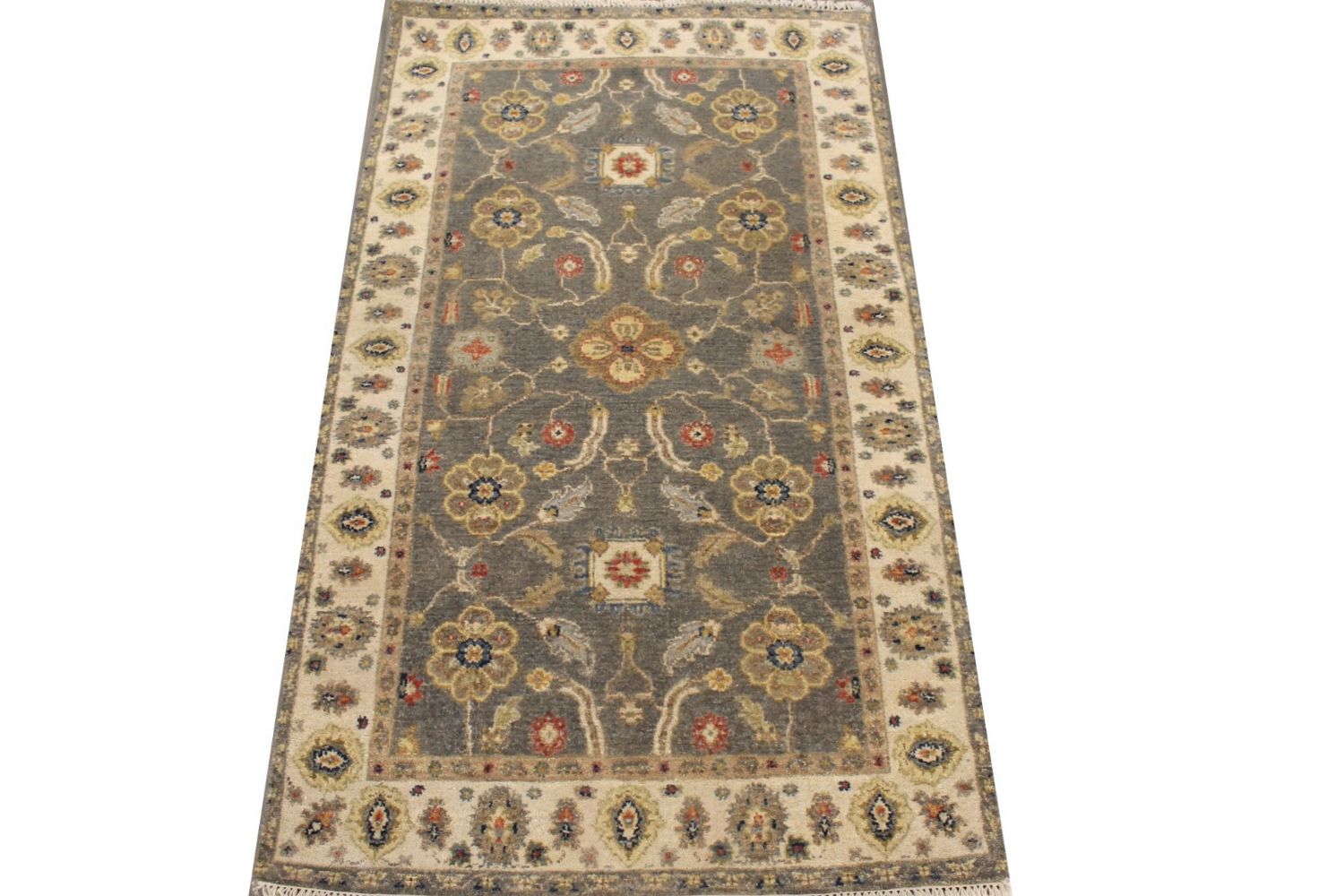 3x5 Traditional Hand Knotted Wool Area Rug - MR029589