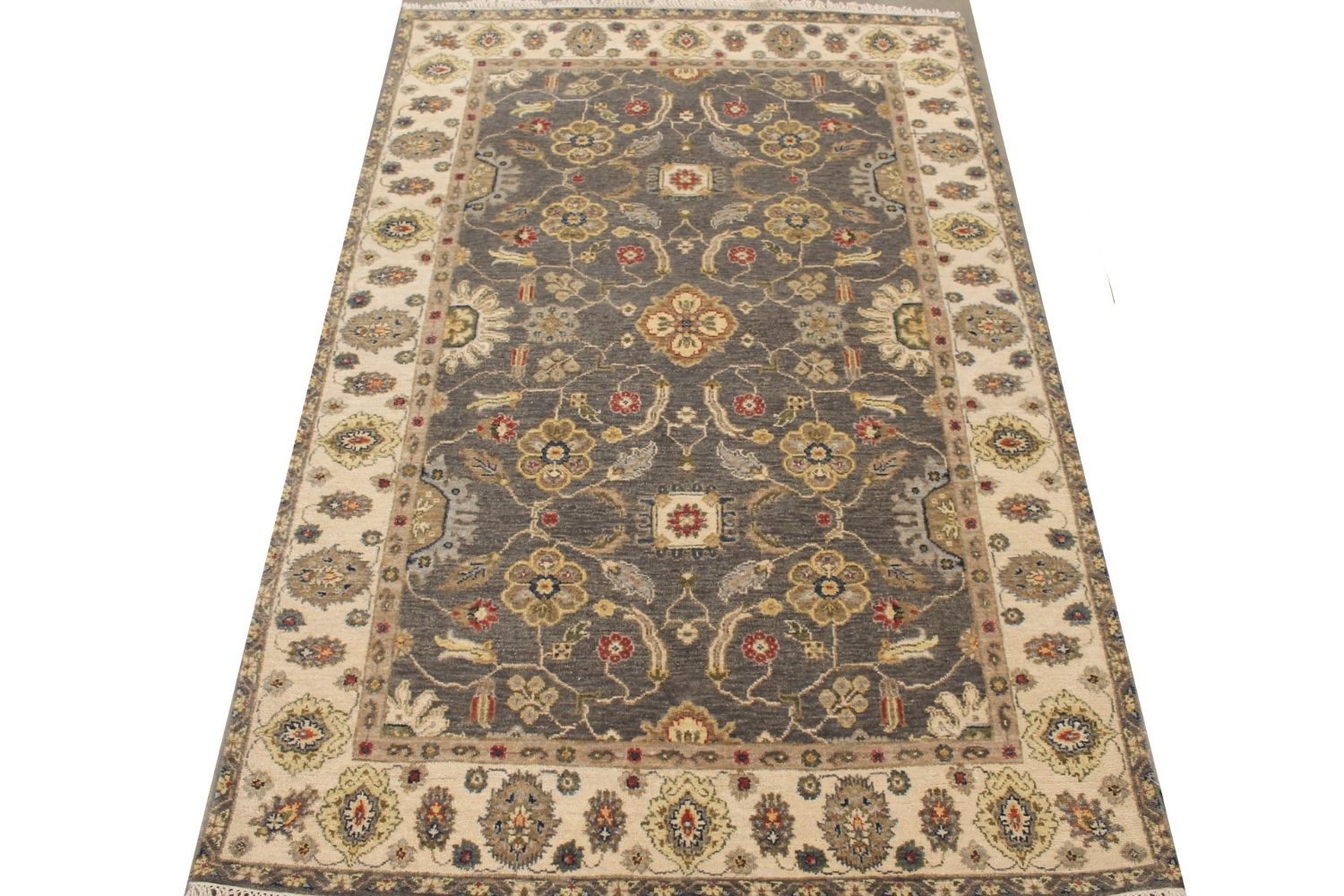 4x6 Traditional Hand Knotted Wool Area Rug - MR029591