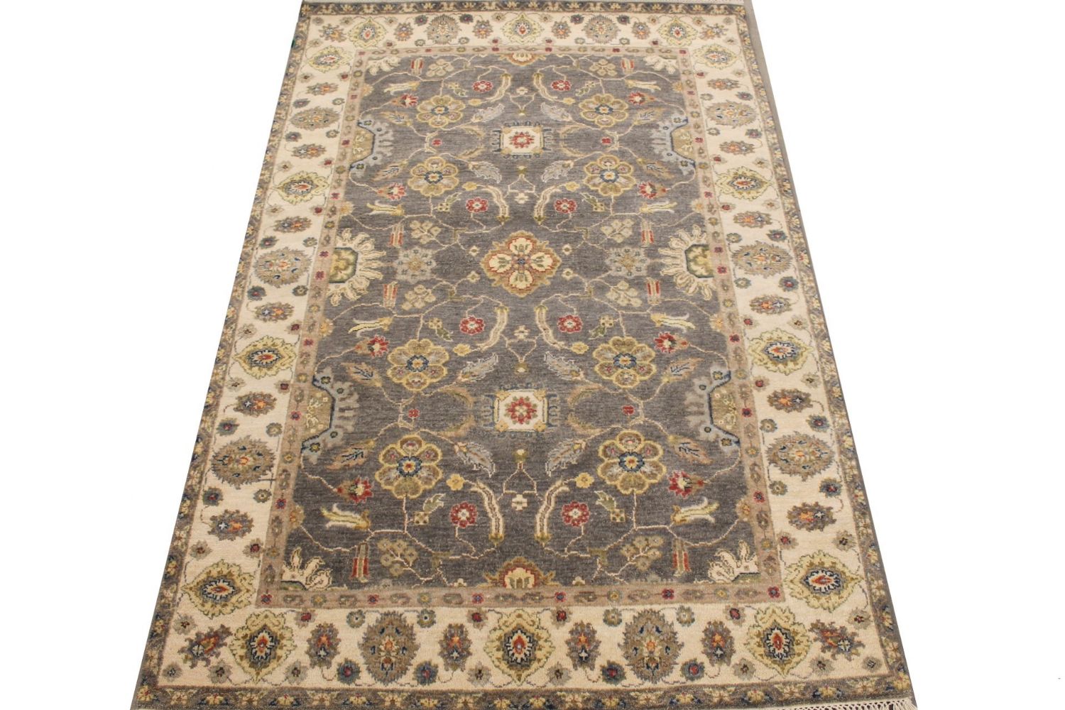 4x6 Traditional Hand Knotted Wool Area Rug - MR029591