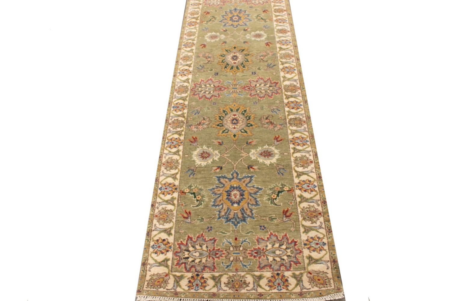 8 ft. Runner Traditional Hand Knotted Wool Area Rug - MR029597
