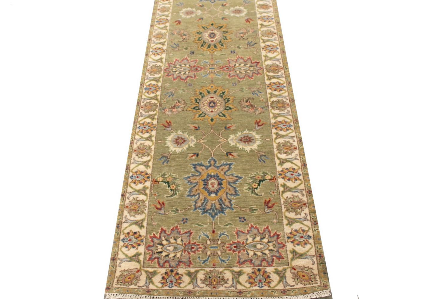 6 ft. Runner Traditional Hand Knotted Wool Area Rug - MR029598