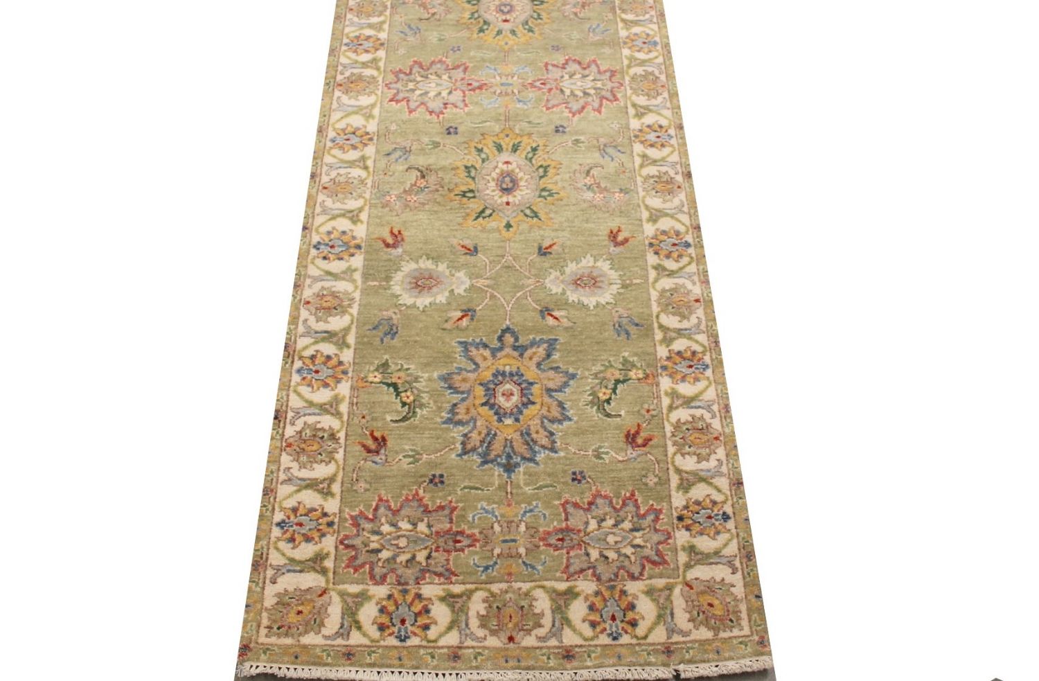 6 ft. Runner Traditional Hand Knotted Wool Area Rug - MR029598