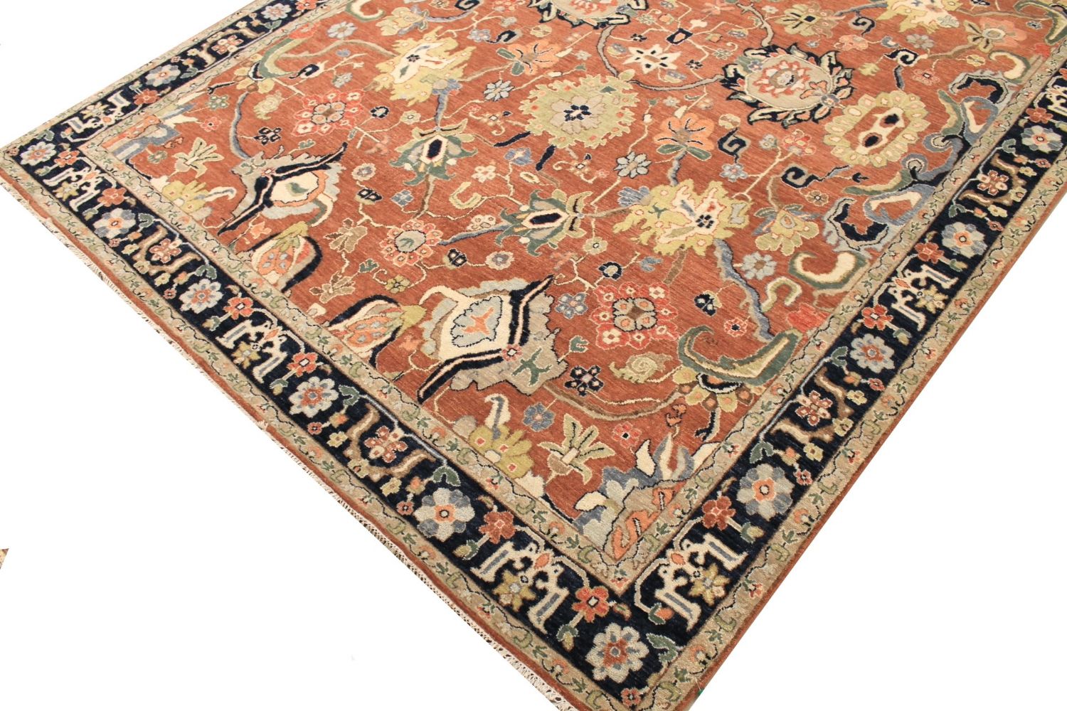 9x12 Traditional Hand Knotted Wool Area Rug - MR029601