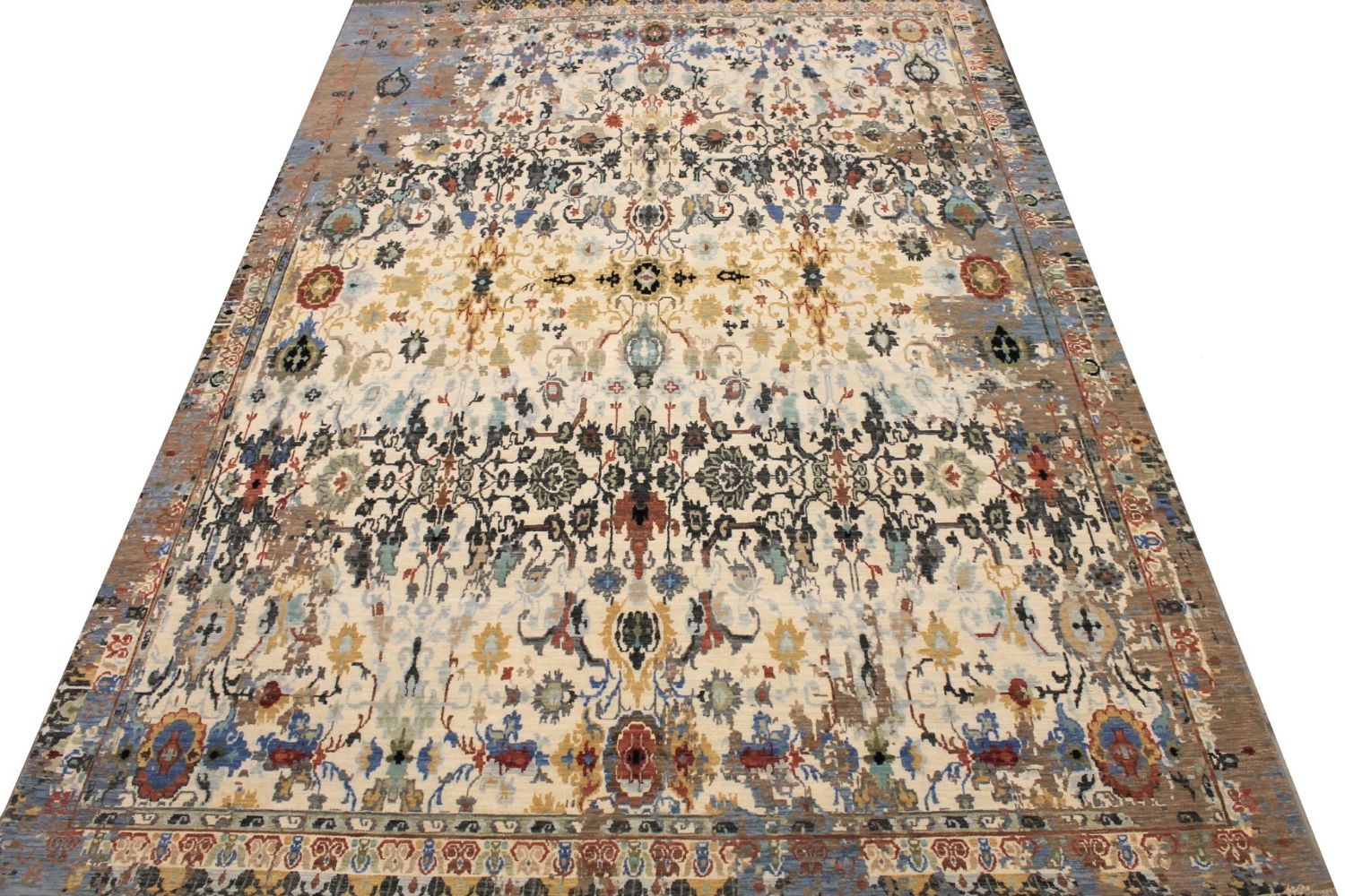 10x14 Transitional Hand Knotted Wool Area Rug - MR029610