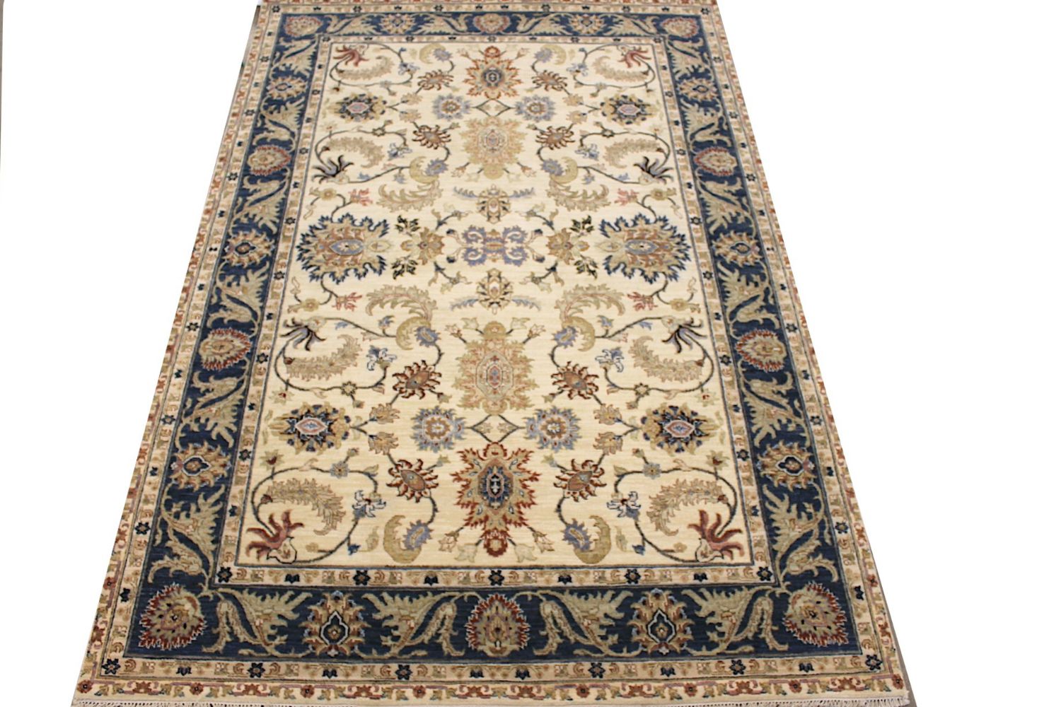 6x9 Traditional Hand Knotted Wool Area Rug - MR029616
