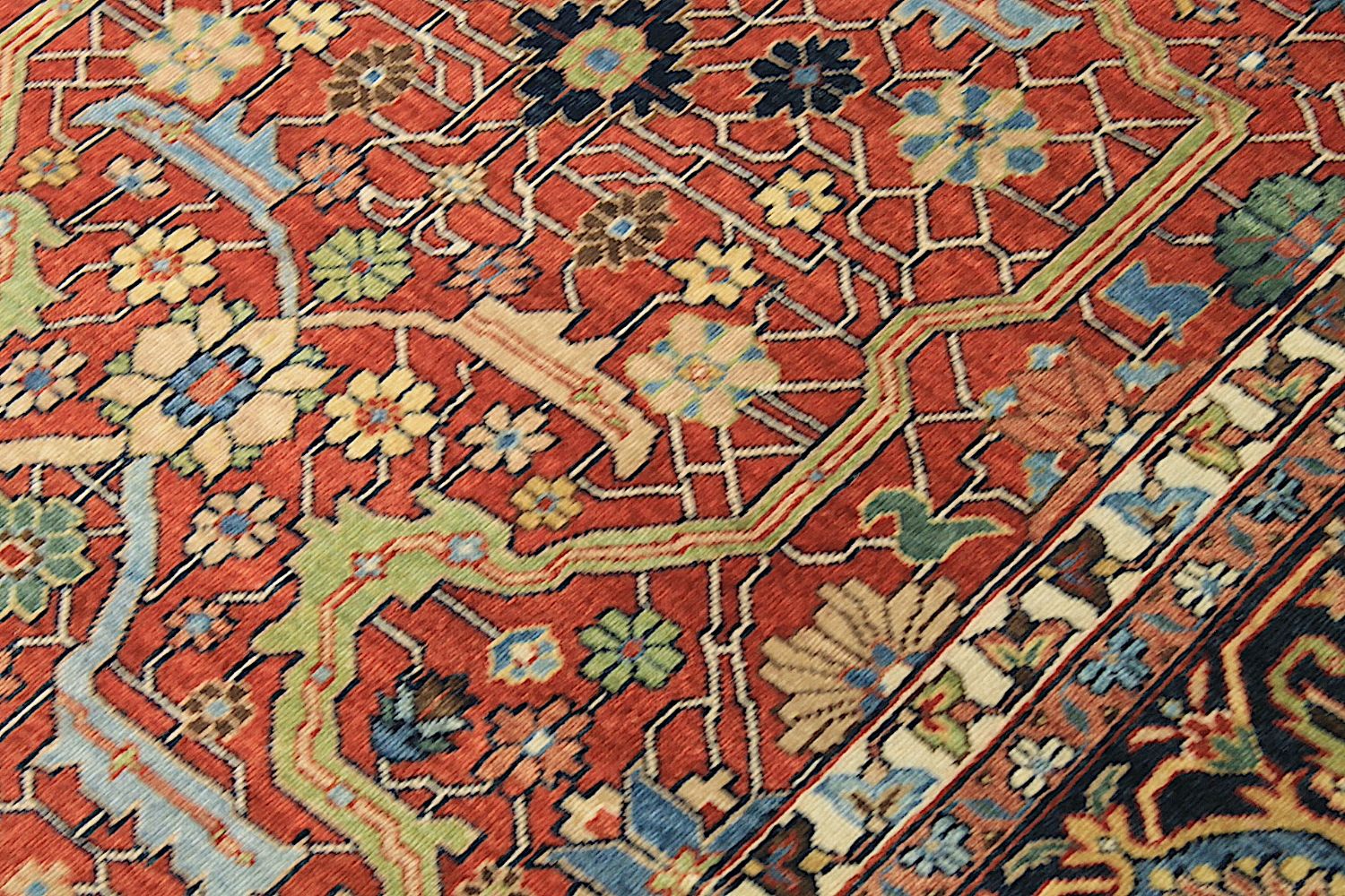 9x12 Heriz/Serapi Hand Knotted Wool Area Rug - MR029623