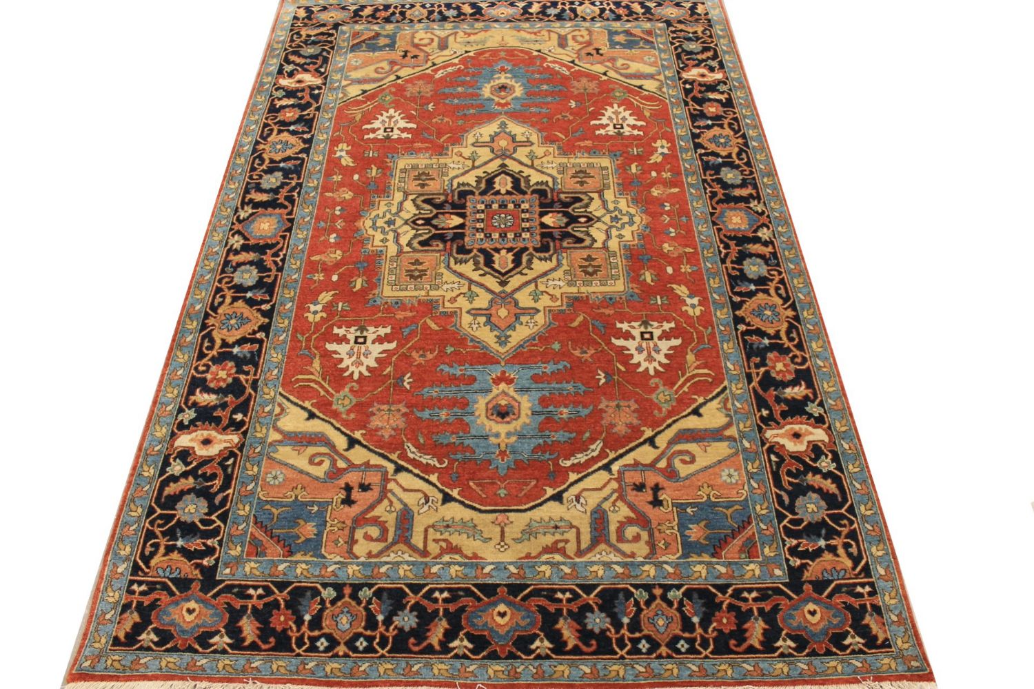 6x9 Heriz/Serapi Hand Knotted Wool Area Rug - MR029626