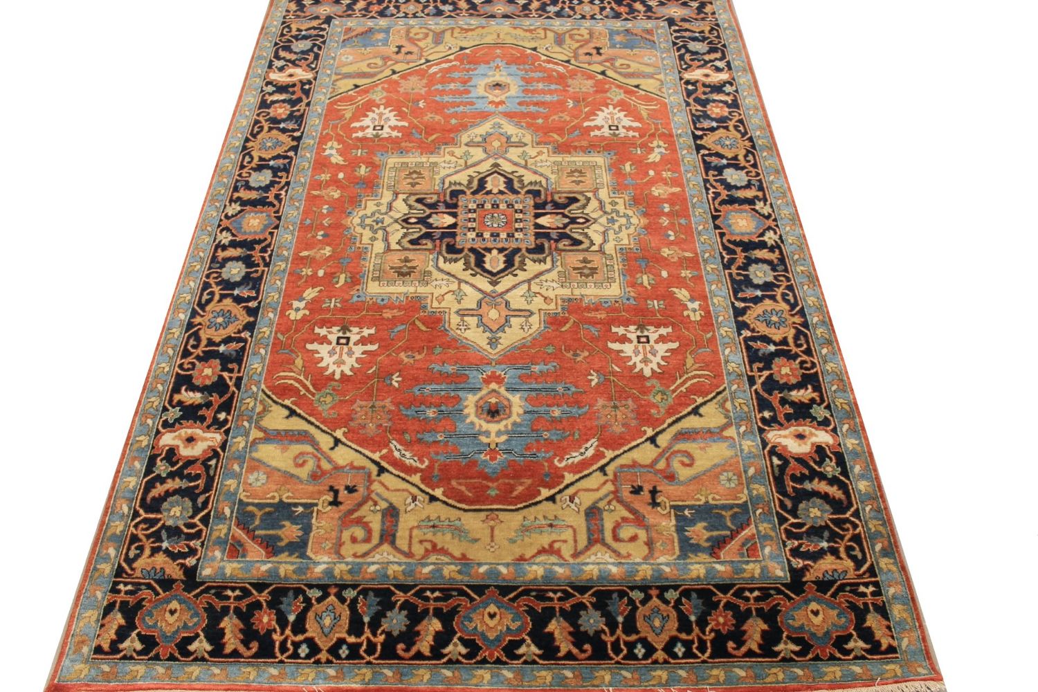 6x9 Heriz/Serapi Hand Knotted Wool Area Rug - MR029626